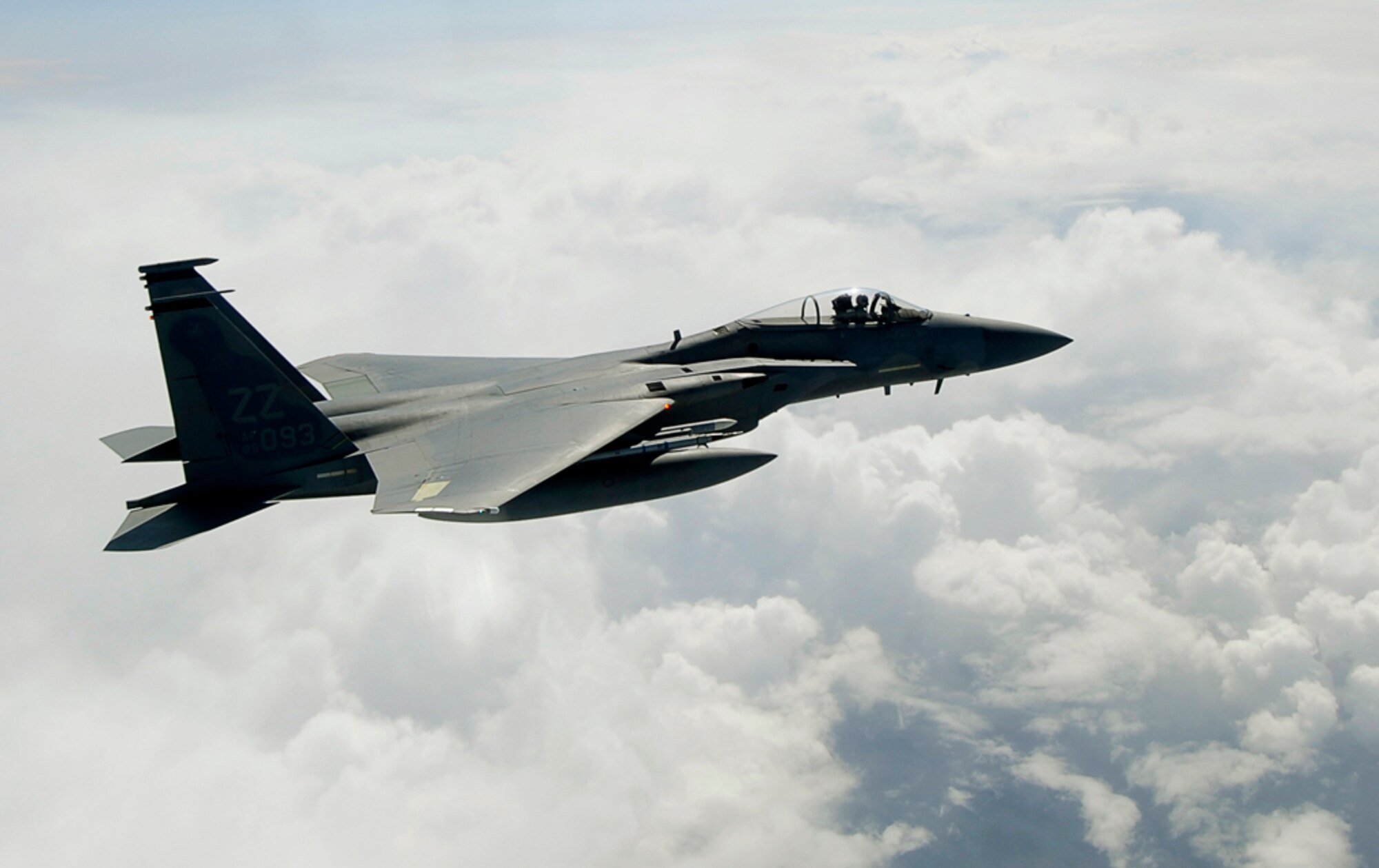F-15 Eagles from the 44th Fighter Squadron, Kadena AB, Okinawa, Japan, take part in exercise Northern Edge 2009, Elmendorf AFB, Alaska, June 17, 2009.  Northern Edge 2009 is Alaska's largest military training exercise.  It prepares joint forces to respond to crises throughout the Asia-Pacific region.  (Released/U.S. Air Force photo by TSgt Dennis J. Henry Jr.)