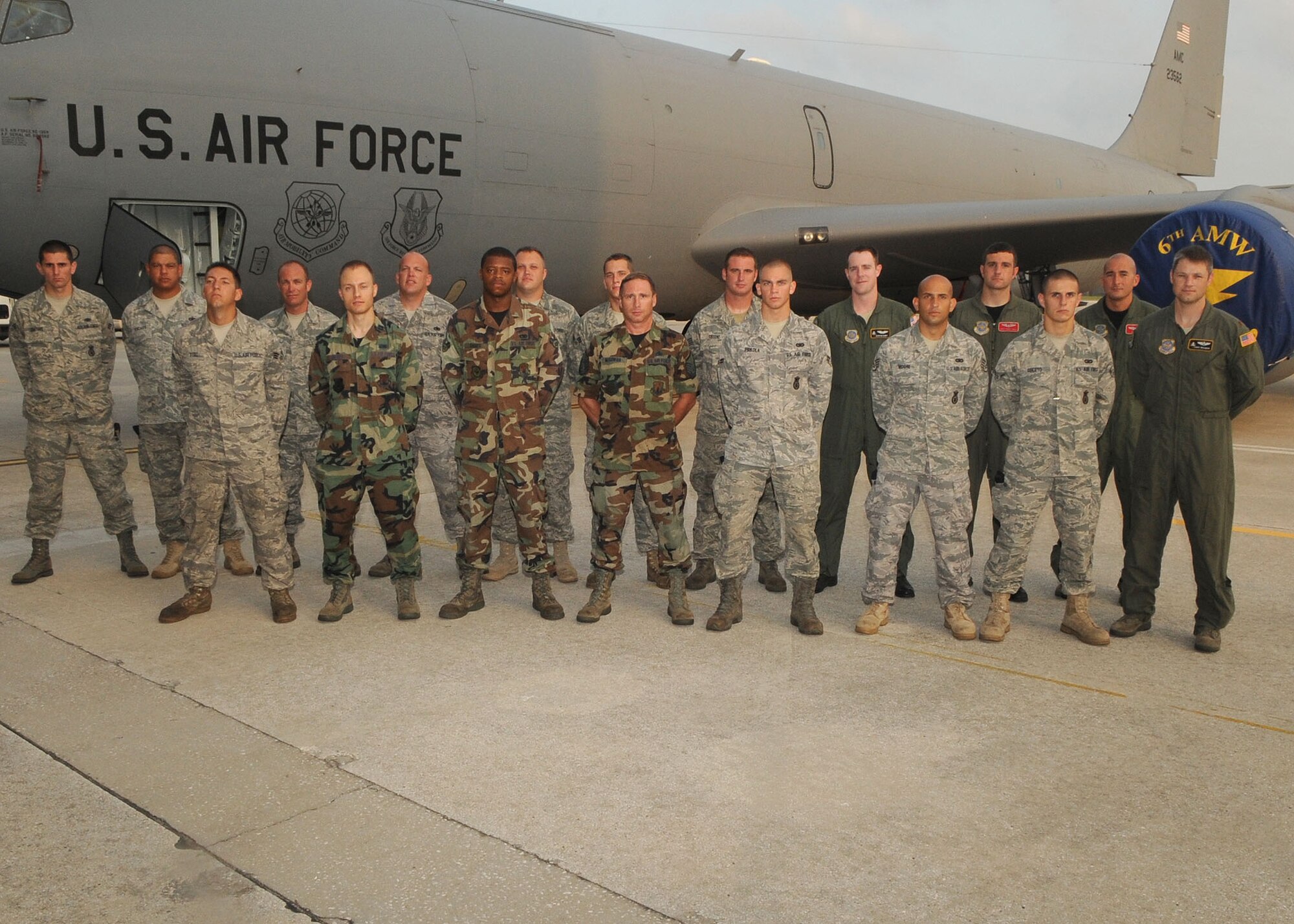 The Macdill Rodeo Team members showcase the KC-135R Stratotanker for teh competition July 19-24.  They have their sights set on bringing home the trophy once again.  (U.S. Air Force photographer Senior Airman David Minor)
