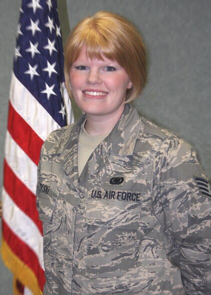 WRIGHT-PATTERSON AIR FORCE BASE, OHIO - Staff Sergeant Kira Zyski is the 445th Airlift Wing Non Commissioned Officer of the Quarter. Sergeant Zyski is assigned to the 445th Logistics Readiness Squadron.  Her unit praises her as an excellent mentor. She was awarded the 4th Air Force Airlift/Tanker Association Young Leadership Award, out of 14 units, which recognizes outstanding individuals who are identified as future leaders within the Air Mobility Command community.
