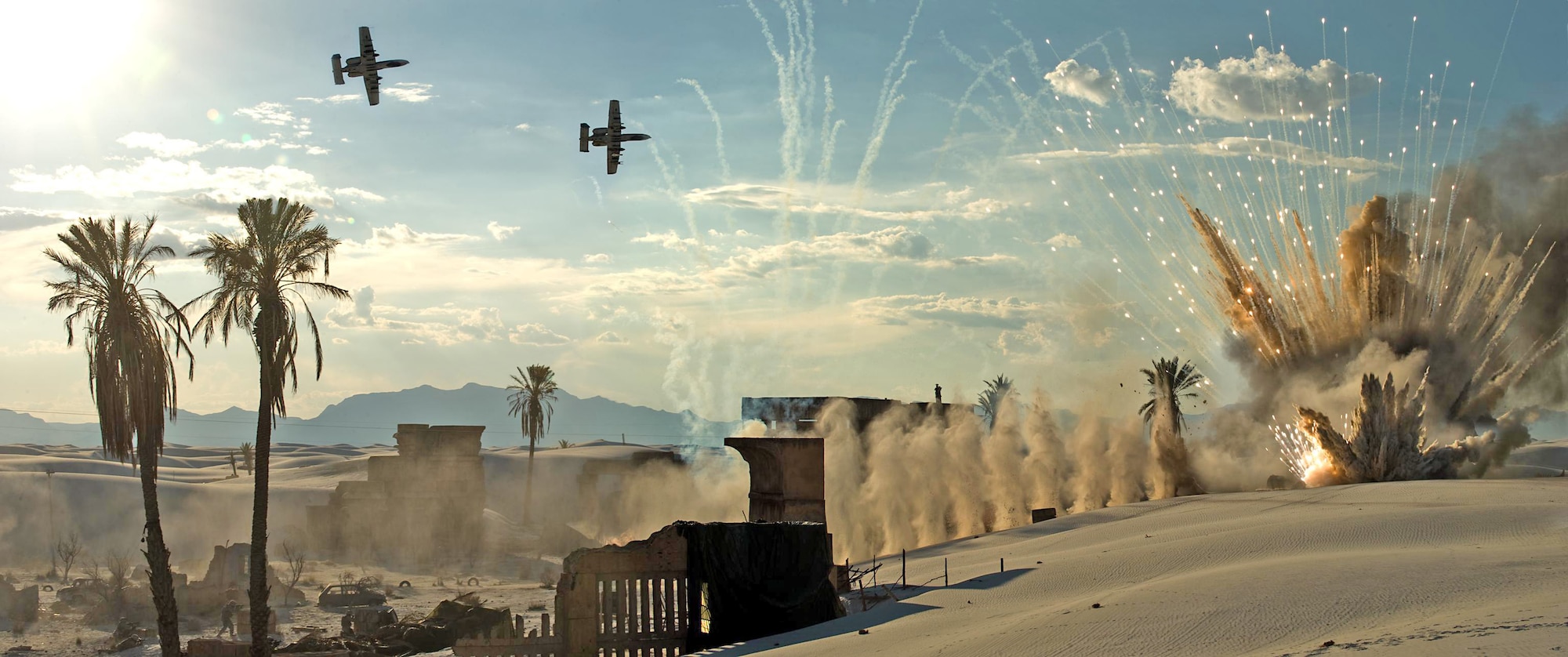 A scene from "Transformers: Revenge of the Fallen," is filmed at the White Sands Missile Range, N.M. (Courtesy photo) 

