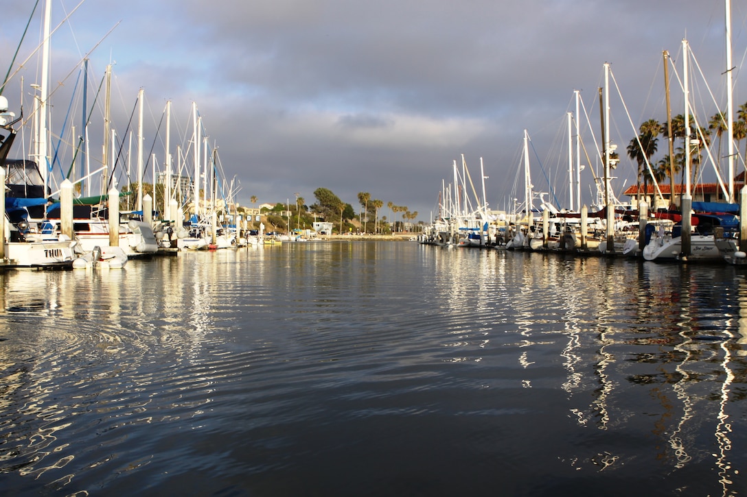 The Sunset Harbor Cruise’s view of boats lining the Oceanside Harbor is a common sight for patrons on the Del Mar Marina’s newest cruise, June 26.