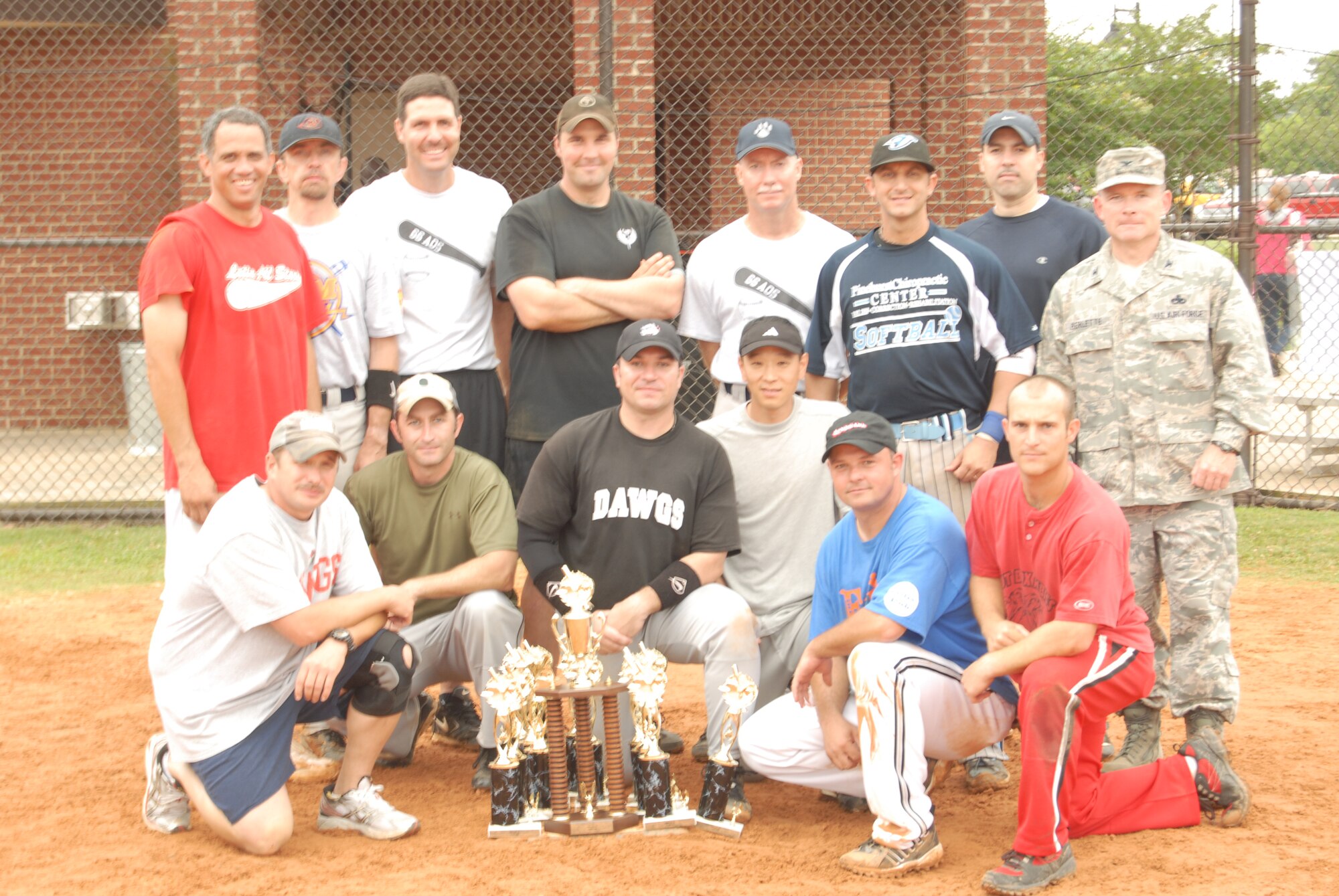 The 66th Air Operations Squadron Wolfpack won the 2009 Intramural Softball Championship against the returning champions Joint Communication Unit.