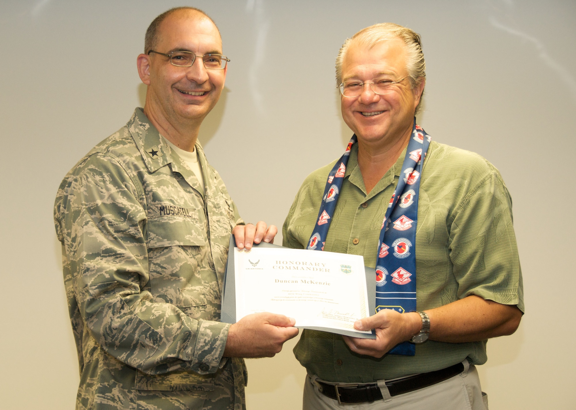 Duncan McKenzie, President and General Manager of the Hard Rock Hotel and Casino, Biloxi, became the first Honorary Wing Commander at an induction ceremony  marking the inception of the first Honorary Commanders Program at Keesler Air Force Base, Miss. Brig. Gen. James Muscatell, 403rd Wing commander, and other commanders form the 403rd Wing and 81st Training Wing will be partnering up with other local community leaders throughout the year to promote a greater understanding and awareness of this Air Force's role in the Mississippi Gulf Coast community.