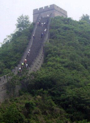 A U.S. Air Force Academy cadet took this photo of the Great Wall of China during a cultural immersion visit May 13-29. The trip allowed cadets to experience the nation's culture and society in depth. (U.S. Air Force photo courtesy of Maj. Patrick Castle)