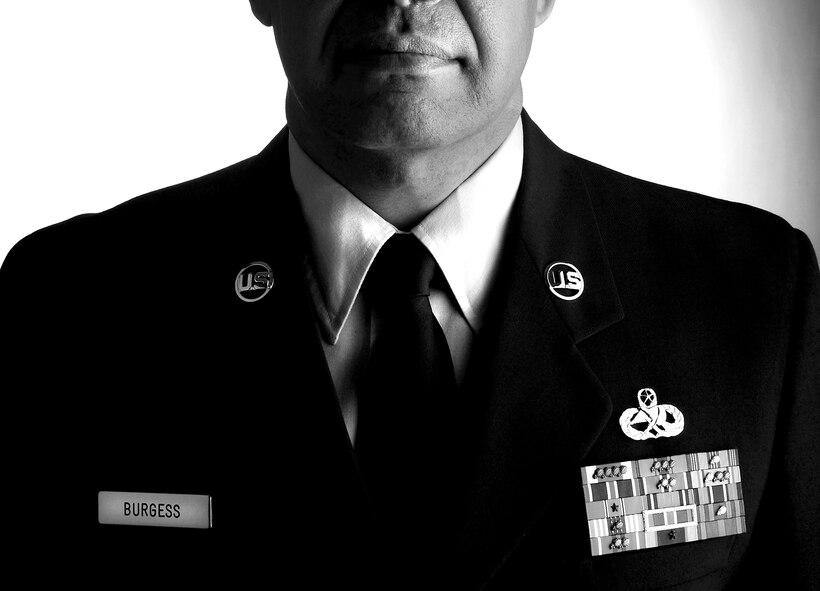 Command Chief Chief Master Sgt. Paul Burgess brings nearly 30 years of knowledge and experience to the deployed Airmen of the 332nd Air Expeditionary Wing at Joint Base Balad, Iraq. (U.S. Air Force Photo by Tech. Sgt. Jeffrey Allen) 