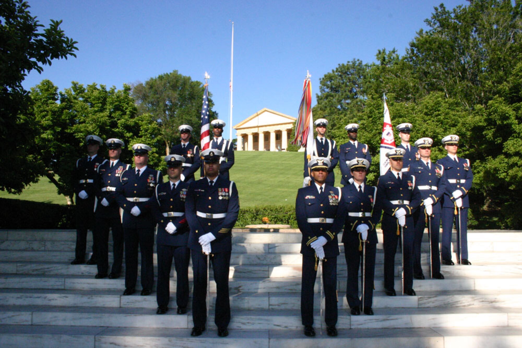 The U.S. Coast Guard Silent Drill Team is comprised of honor guard members that have excelled in military weapons’ drill. The silent drill team performs at numerous functions in the Washington, D.C., area and throughout the country. The drill team also participates in recruiting tours, usually once a year, to assist the U.S. Coast Guard recruiting in raising awareness about the U.S. Coast Guard to the public. The U.S. Coast Guard Silent Drill Team exemplifies the ceremonial honor guard’s time-honored values of pride, poise, and perfection. The U.S. Coast Guard Drill Team will perform from 3 to 3:20 p.m.