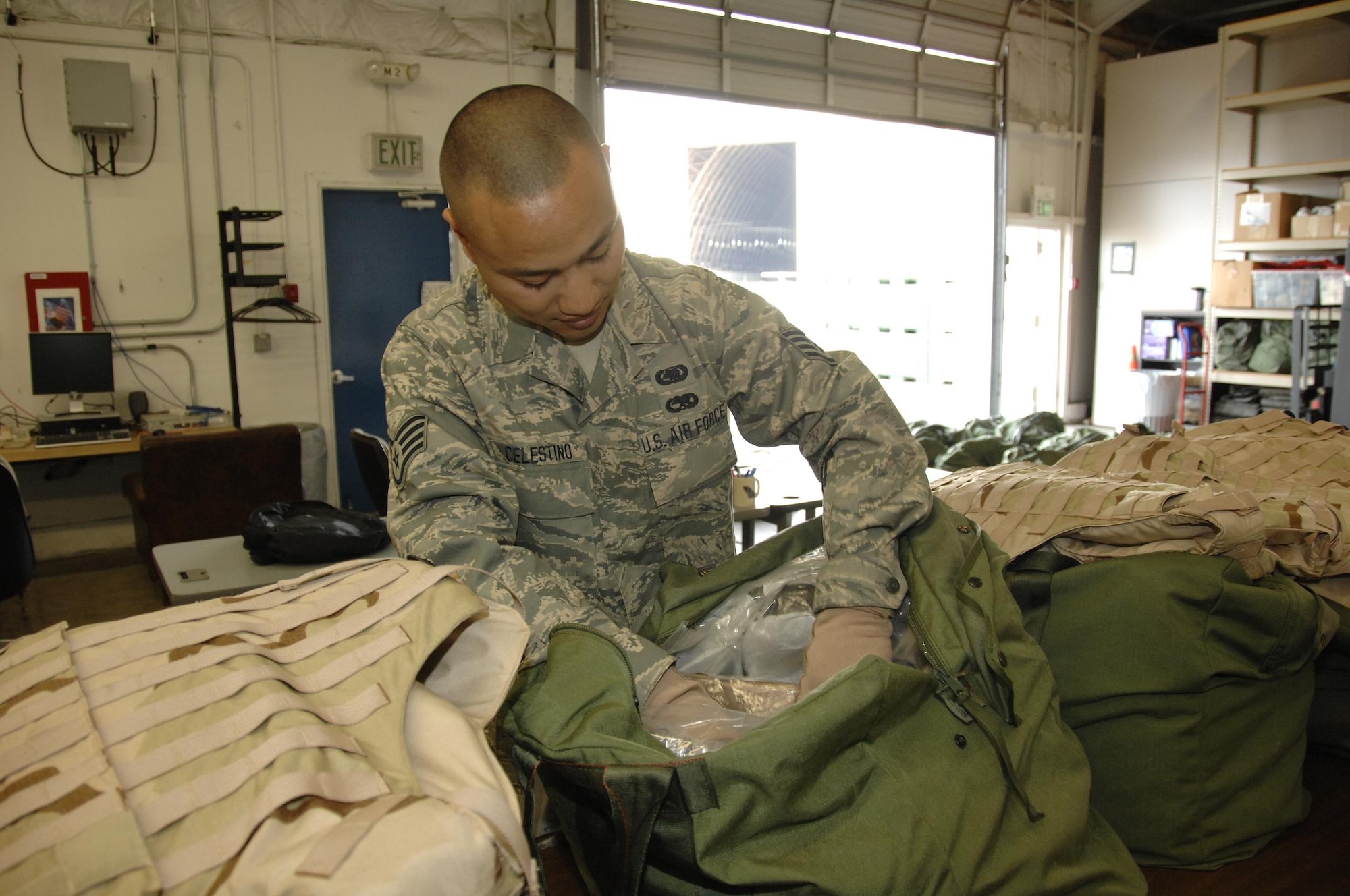Staff Sgt. Jesse Celestino, 129th LRS, is this month’s Portrait of a Professional. (Air National Guard photo by Tech. Sgt. Ray Aquino)  