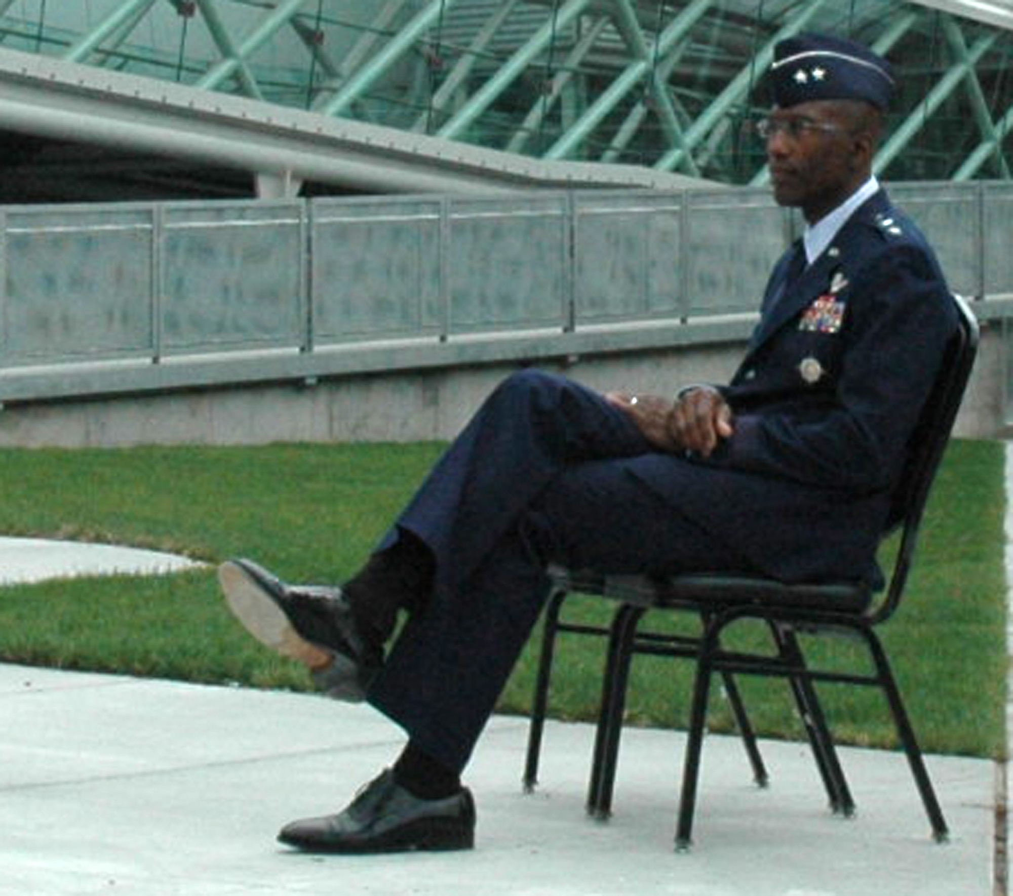Maj. Gen. Harold "Mitch" Mitchell, mobilization assistant to the Commander, U.S. Transportation Command, Scott Air Force Base, Ill., was one of the presenters during the Lt. Col. Michael Anderson memorial and aerospace scholarship foundation at the Museum of Flight in Seattle, June 26. General Mitchell also coordinated the event.