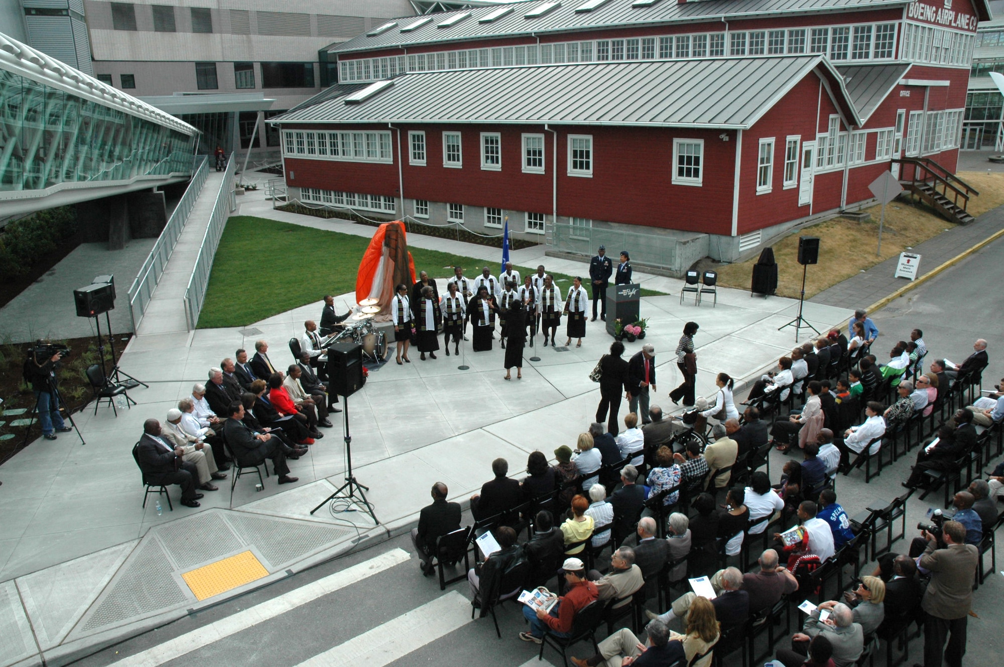 Military, friends, family, and members of the community remember Lt. Col. Michael Anderson, an astronaut who lost his life in the Space Shuttle Columbia Disaster. The memorial and aerospace scholarship foundation were created in memory of the Spokane, Wash. native at the Museum of Flight in Seattle, June 26.