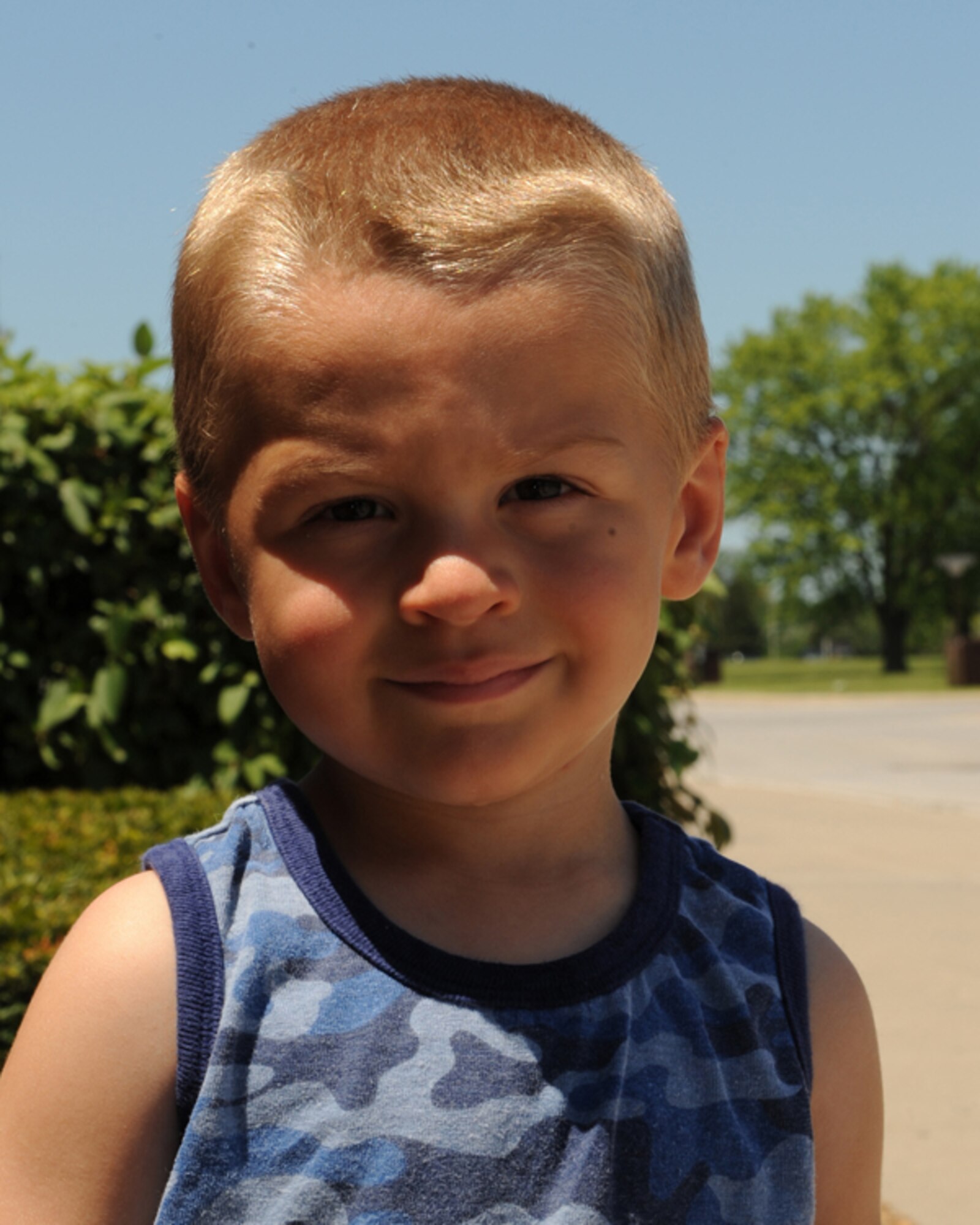 WHITEMAN AIR FORCE BASE, Mo- Colin Hayes, son of Staff Sgt. Jesse Haines, 509th Security Forces Squadron, said, “Freedom means happiness and joy.” (U.S Air Force Photo/Airman 1st Class Carlin Leslie)
