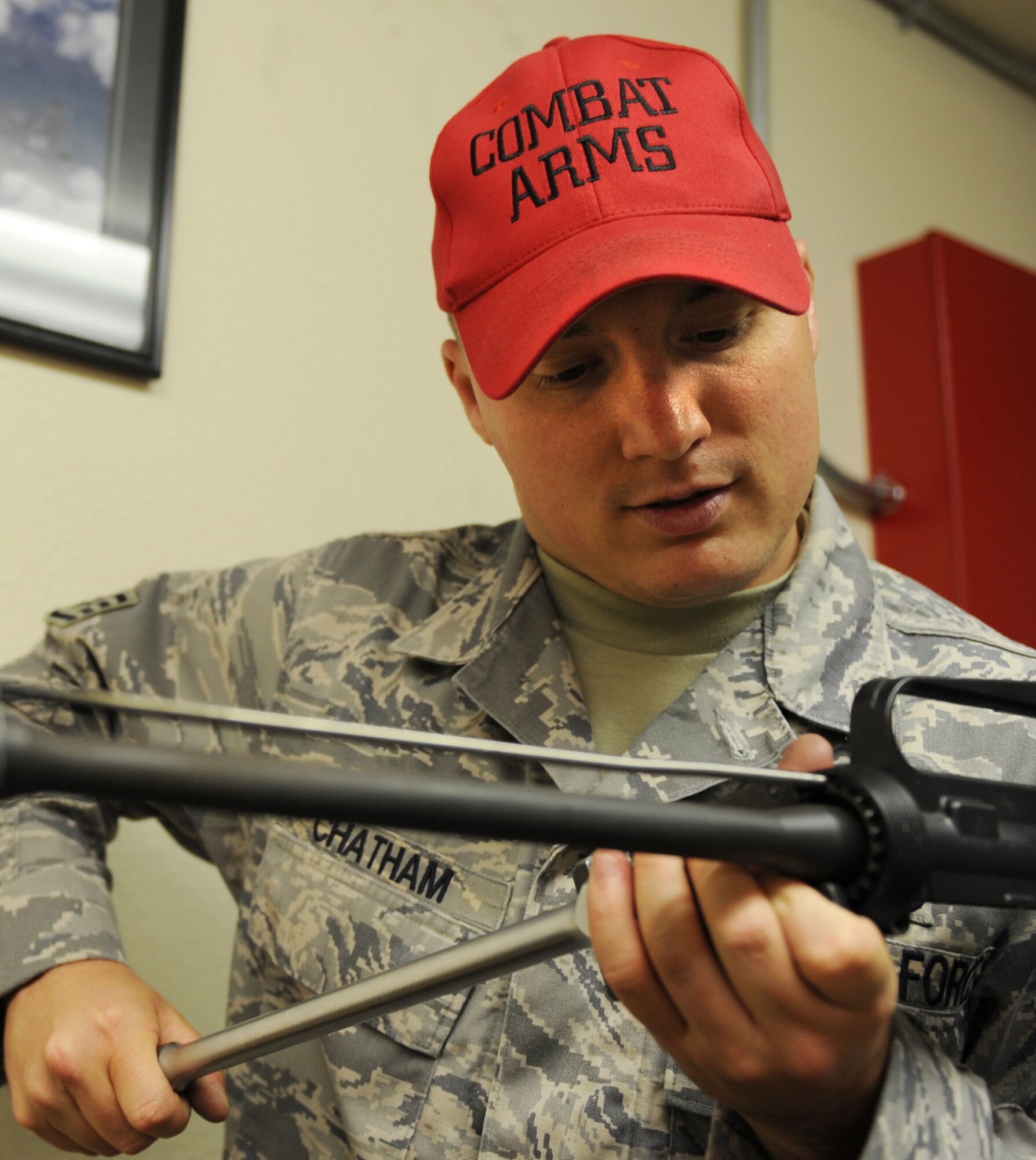 MOUNTAIN HOME AIR FORCE BASE, Idaho -- Staff Sgt. Otis Chatham serves as a 366th SFS combat arms instructor. (U.S. Air Force photo/ Airman 1st Class Renishia Richardson)