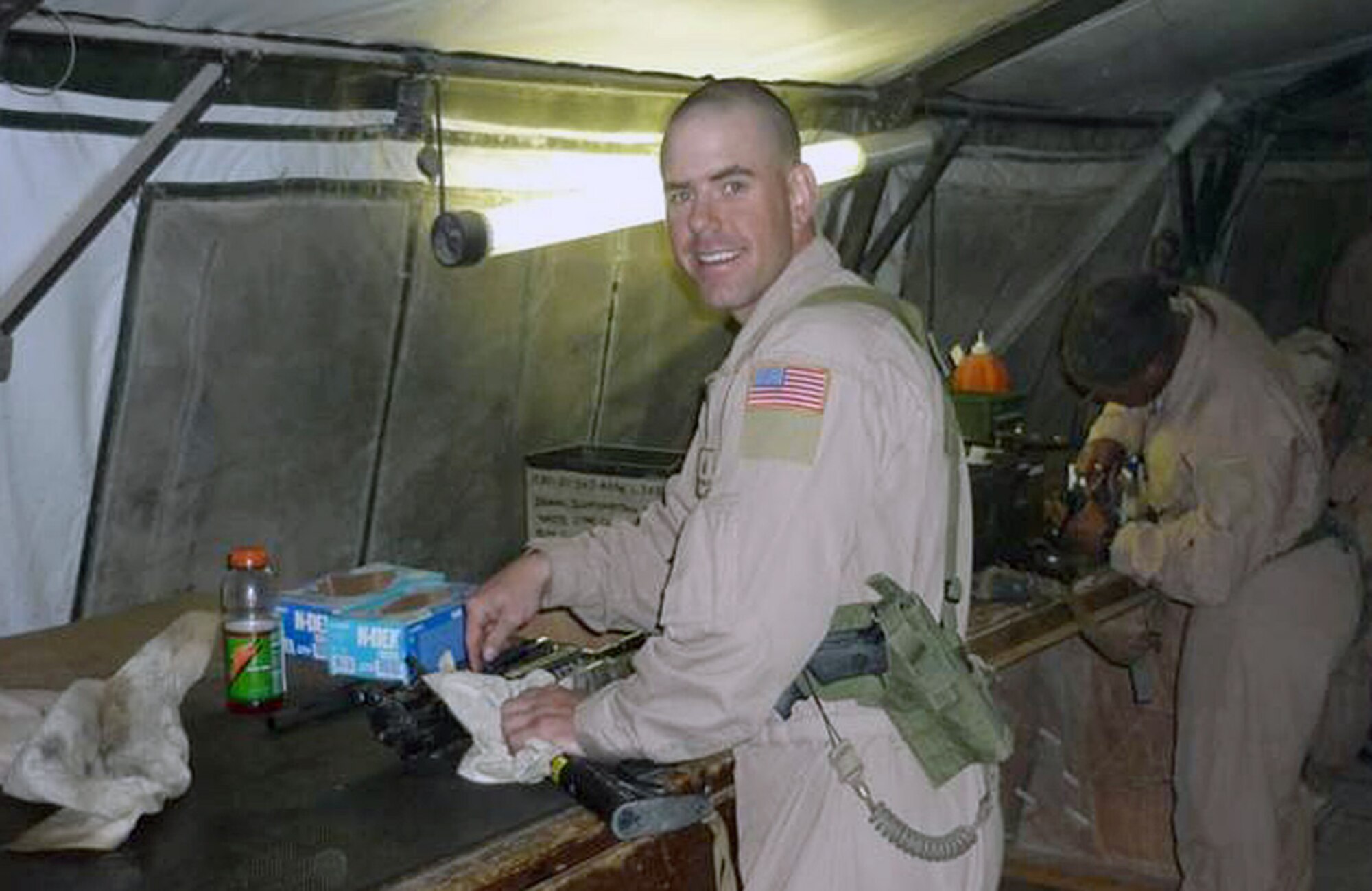CAMP BUCCA, Iraq -- Staff Sgt. Shane Gullick, 887th Expeditionary Security Forces Squadron squad leader, is deployed from the 1st Security Forces Squadron at Langley Air Force Base, Va. (U.S. Air Force courtesy photo)