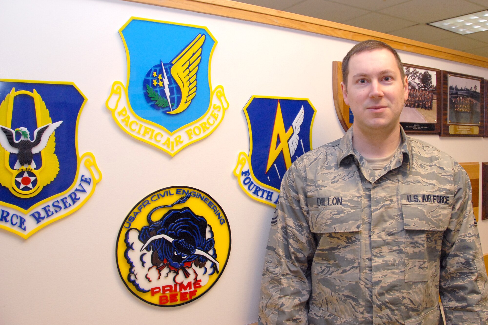 ELMENDORF AIR FORCE BASE, Alaska -- Tech. Sgt. Ryan Dillon, 477th Civil Engineer Squadron, is the 477th Fighter Group monthly Arctic Reservist Feature.  (US Air Force Photo by Staff Sgt. Rhiannon Willard)