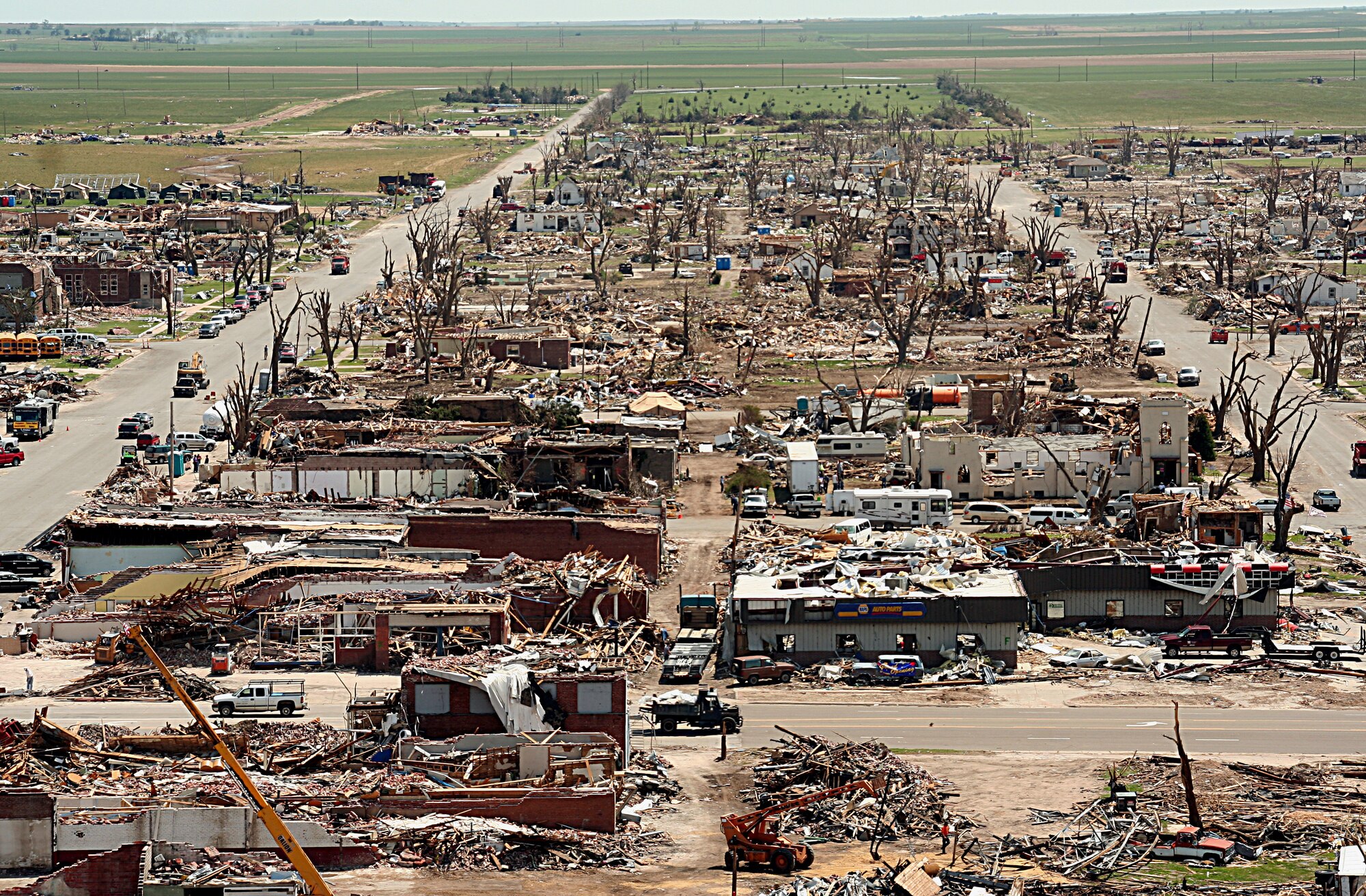 GREENSBURG, Kan. - Tornados can have a devastating effect as shown here in Greensburg, Kan., May 16, 2007, twelve days after it was hit by an F5 tornado. (Photo by Greg Henshall / FEMA) 