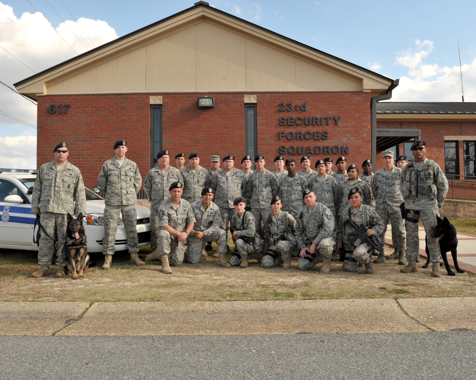 MOODY AIR FORCE BASE, Ga. -- The 23rd Security Forces Squadron won the Air Combat Command Award for Best Active Duty Medium Security Forces Unit for 2008. The 23rd SFS competed against five other ACC bases and earned it for being the best well-rounded unit with a high operations tempo, active community involvement and having superior performers. (U.S. Air Force photo by Senior Airman Javier Cruz Jr.)