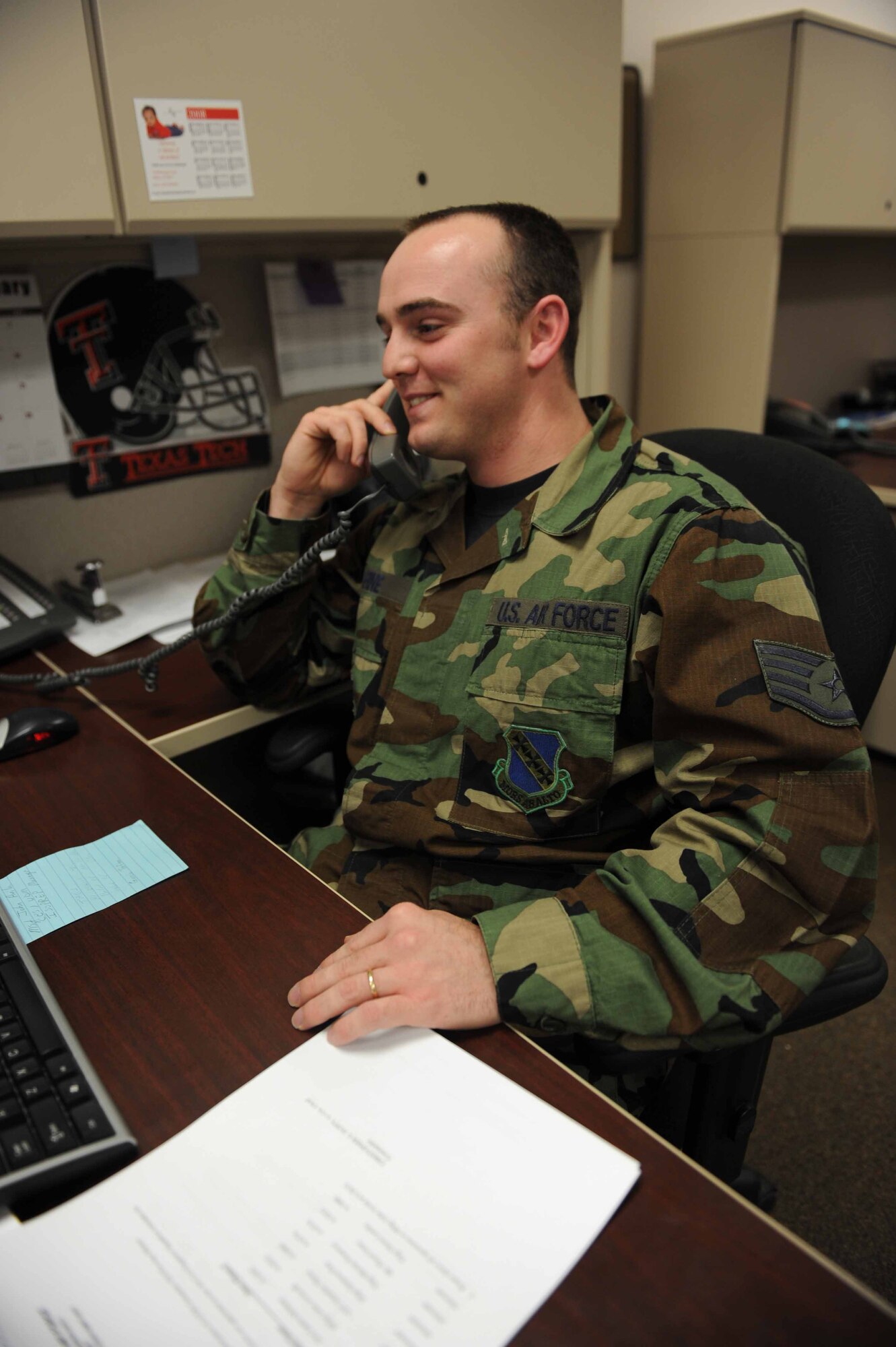 DYESS AIR FORCE BASE, Texas -- Staff Sgt. Quinton T. Fine is this week's Warrior of the Week. (U.S. Air Foce photo by Senior Airman Domonique Simmons)
