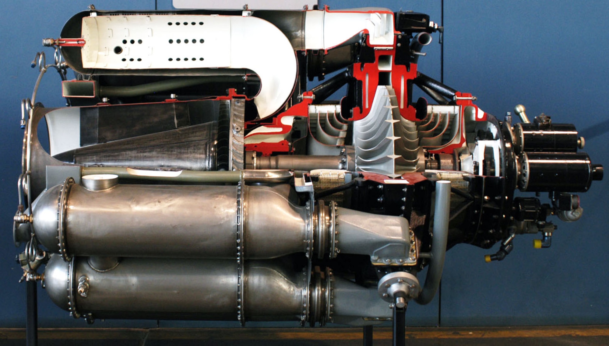 DAYTON, Ohio -- General Electric J-31 on display in the Research & Development Gallery at the National Museum of the United States Air Force. (U.S. Air Force photo)