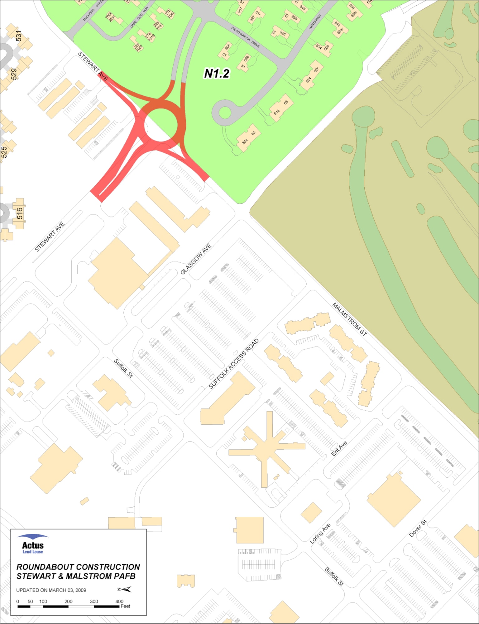Tierra Vista Communities will begin construction of a new roundabout on Peterson AFB in mid-April.