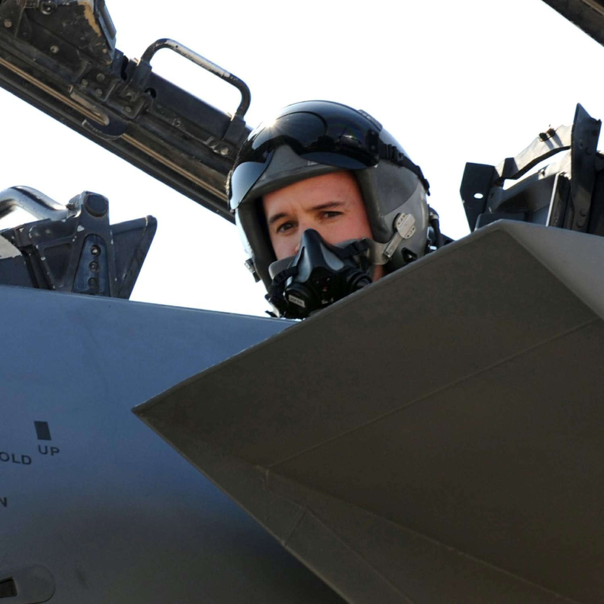 Captain Prichard Keely prepares for take off in his F-15E Strike Eagle Feb. 23 from Seymour Johnson Air Force Base, N.C. In April 2008, Captain Keely is a 335th Fighter Squadron weapons systems officer, and his aircrew from the 335th FS provided close-air support for ground forces during a massive firefight in Shok Valley, Afghanistan. The 335th FS was deployed in support of Operation Enduring Freedom. (U.S. Air Force photo/Airman 1st Class Gino Reyes) 
