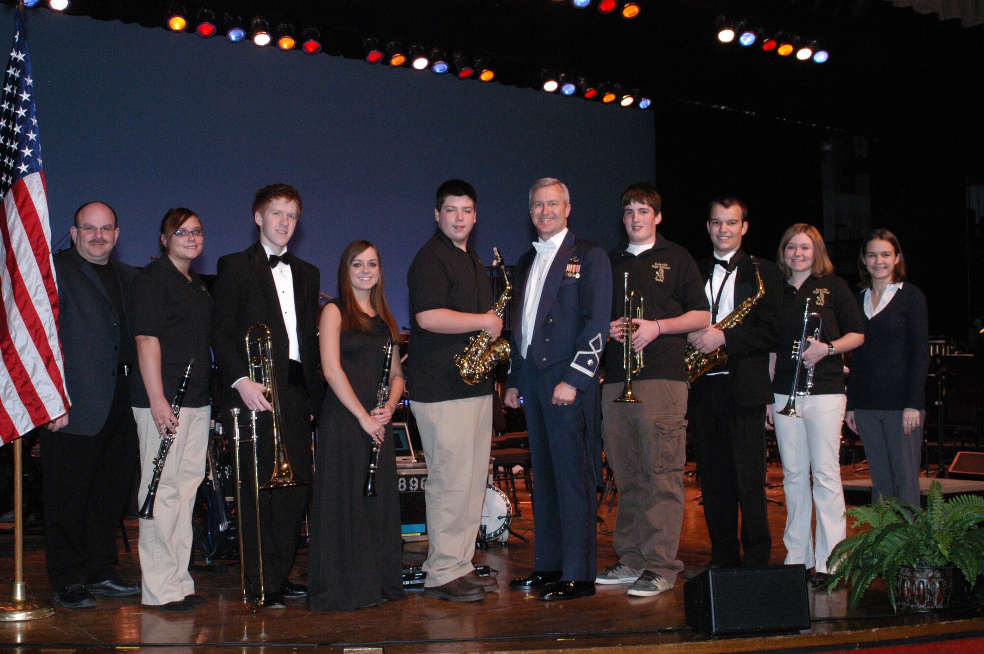 Anderson, IN Students, Teachers and Lt Col Lang
