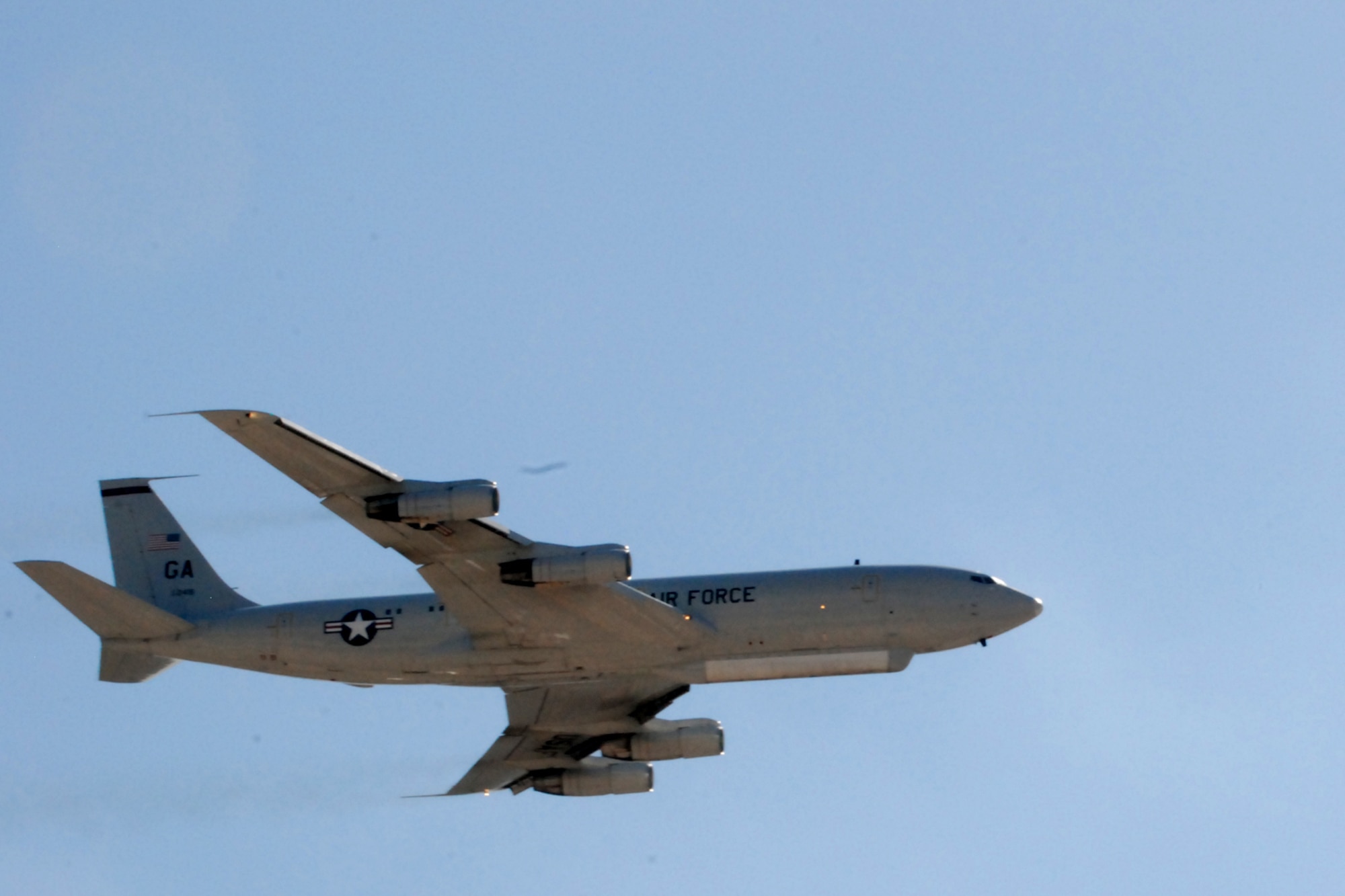 A J-Star from Robbins Air Force Base, Ga, performs a fly-over during the pre-race ceremony at the American Commercial Lines 200 Race, Atlanta Motor Speedway on Mar. 7. (U.S. Air Force photo/Tech. Sgt. James Branch)