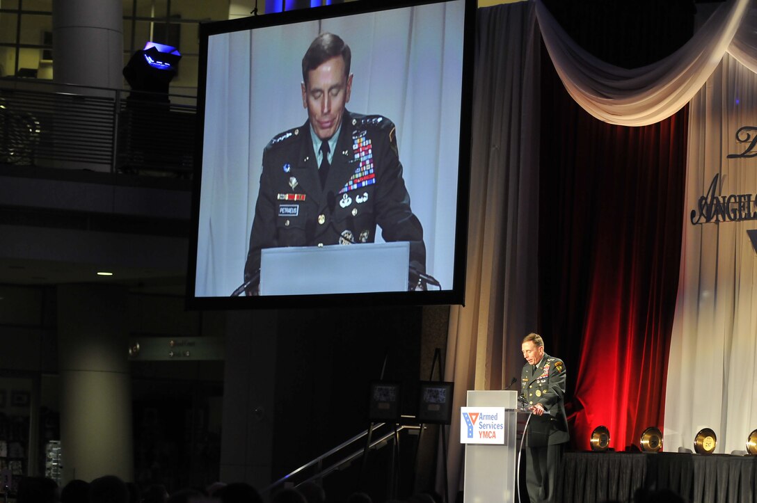 U.S. Army Gen. David Petraeus, Commander, U.S. Central Command, speaks during the Angels of the Battlefield gala in honoring military medics and corpsman at the Ronald Reagan Building in Washington, D.C., March 11, 2009.  (U.S. Air Force photo by Tech. Sgt. Suzanne M. Day)