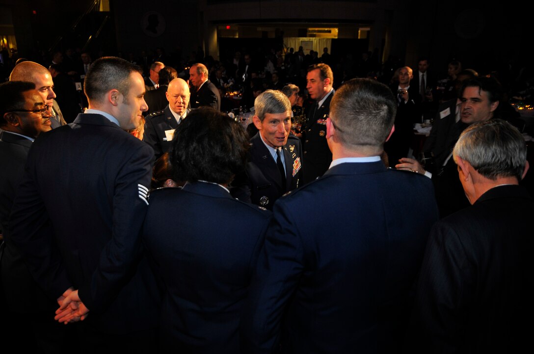 U.S. Air Force Chief of Staff, Gen. Norton A. Schwartz, meet Air Force medical professionals from the 79th Medical Wing, during a gala dinner in honor of military medics and corpsman at the Ronald Reagan Building in Washington, D.C., March 11, 2009.   (U.S. Air Force photo by Tech. Sgt. Suzanne M. Day)

