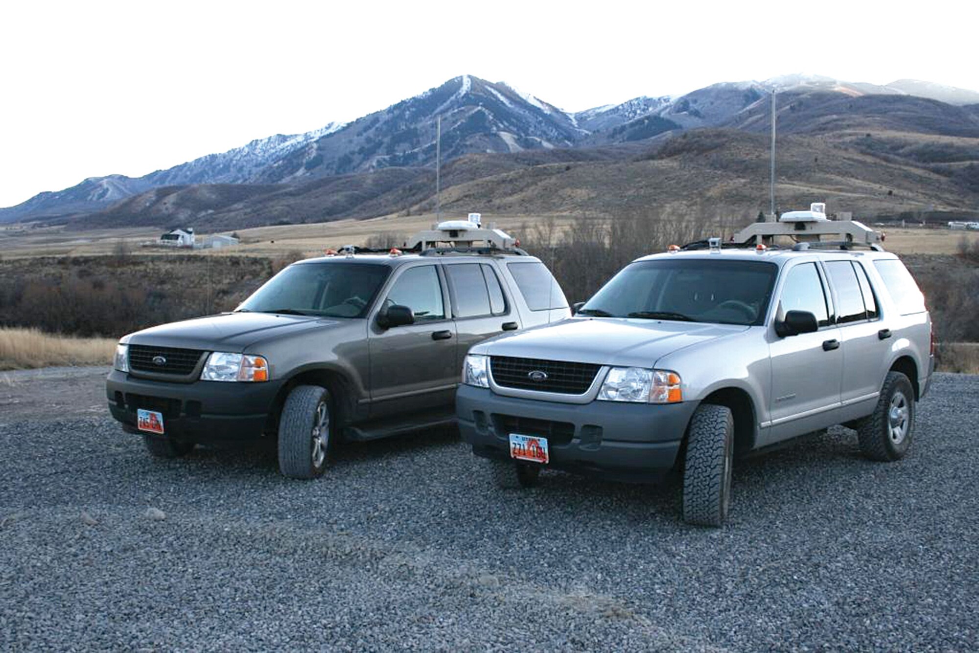 These remotely operated SUVs tow an expendable target using a cable several hundred feet long. The driverless tow vehicle is controlled by a computer regulator using GPS, operated by RMO’s air combat training systems personnel located at Luke. The SUVs will be on display at Luke Days 2009 March 21 and 22. (Courtesy photo)
