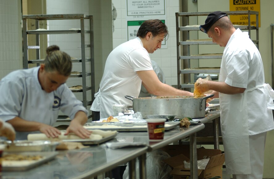 Chef Dean Nole shares his talents with the Team Kadena food service professionals at Kadena Air Base, Japan March 12, 2009. The chef is sharing his talents here for two weeks.   (U.S. Air Force photo/Tech. Sgt. Rey Ramon)   