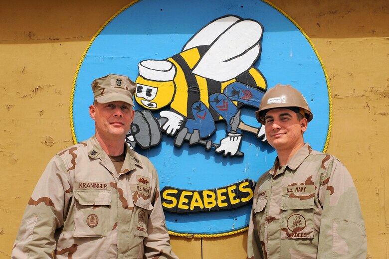Seabee Command Master Chief And His Seabee Son Reunite In The Desert U S Air Forces Central Display