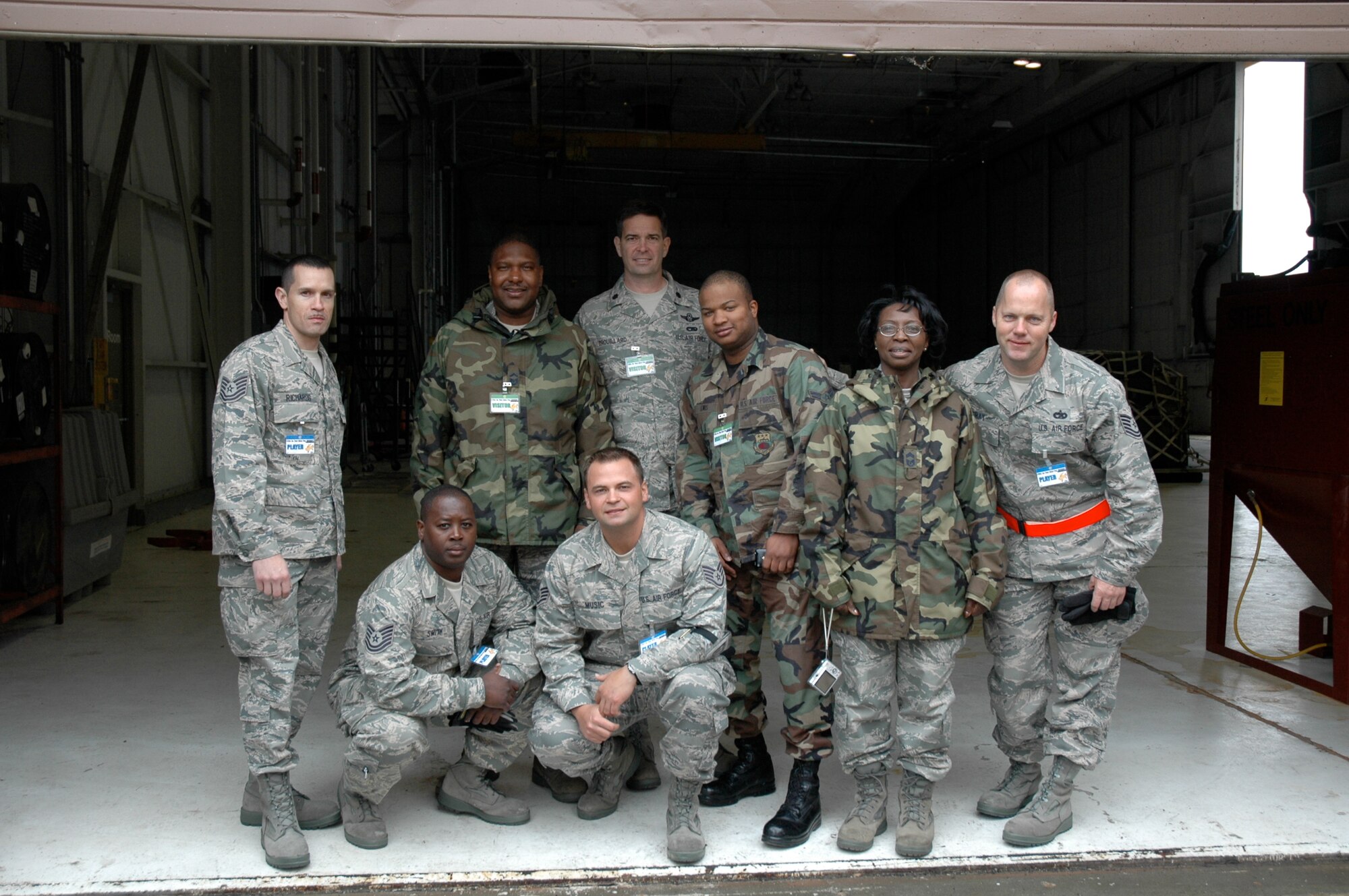 Members of the 38th Aerial Port Squadron here pose for a photo after the joint inspection event at the 22nd Air Force Aerial Port ROUNDUP at Dobbins Air Reserve Base in Atlanta March 15. The team finished in the top three out of 18 units in the Fit to Fight competition. (U.S. Air Force photo/Capt. Bryan Lewis) 