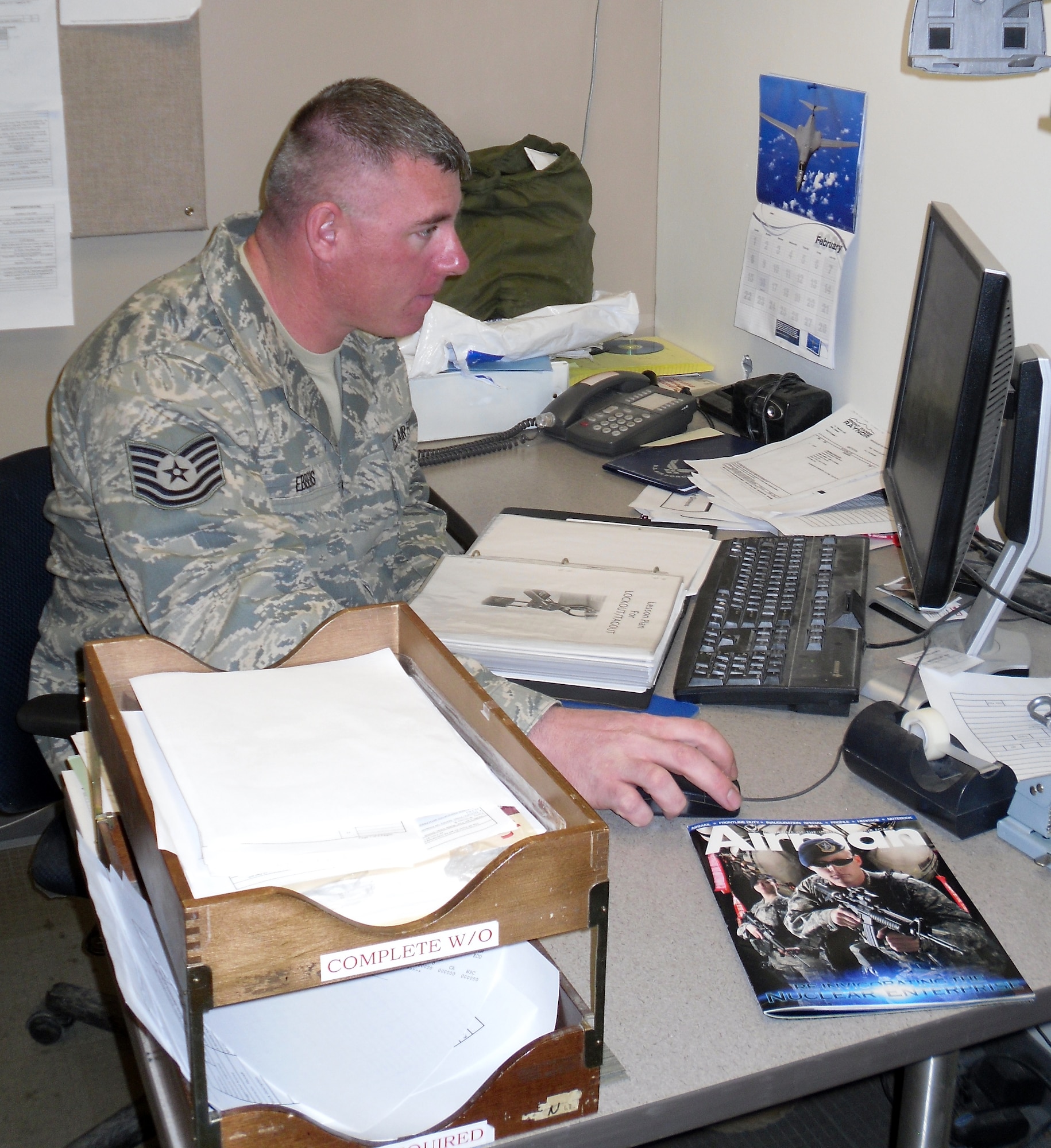 Tech. Sgt. Timothy P. Ebbens was selected for this week's First Knight award. This award is designed to recognize outstanding Airmen each week for the work they do every day. (Air Force photo by 2nd Lt. David Thomander)