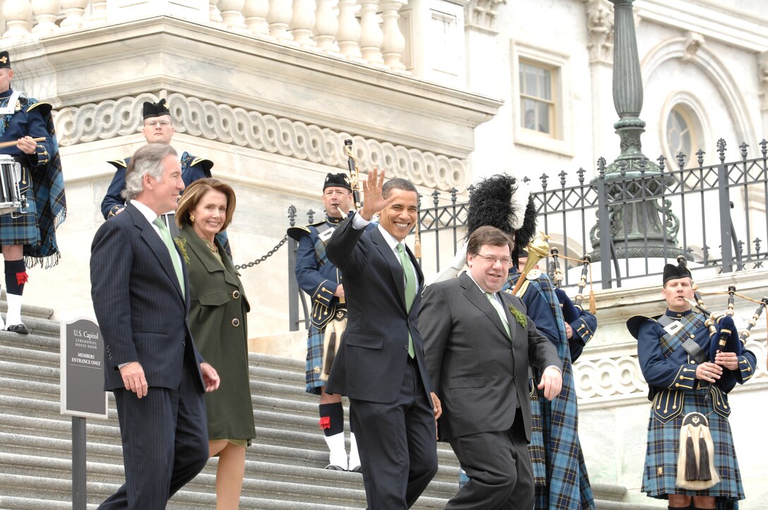 Band of the U.S. Air Force Reserve performs for St. Patrick's Day Luncheon.  This annual event, hosted by the Speaker of the House was attended by the President of the United States, Vice President of the United States, and the Prime Minister of Ireland.  (Official Air Force photo by Andy Morataya, Pentagon Air Staff Photographer) 
