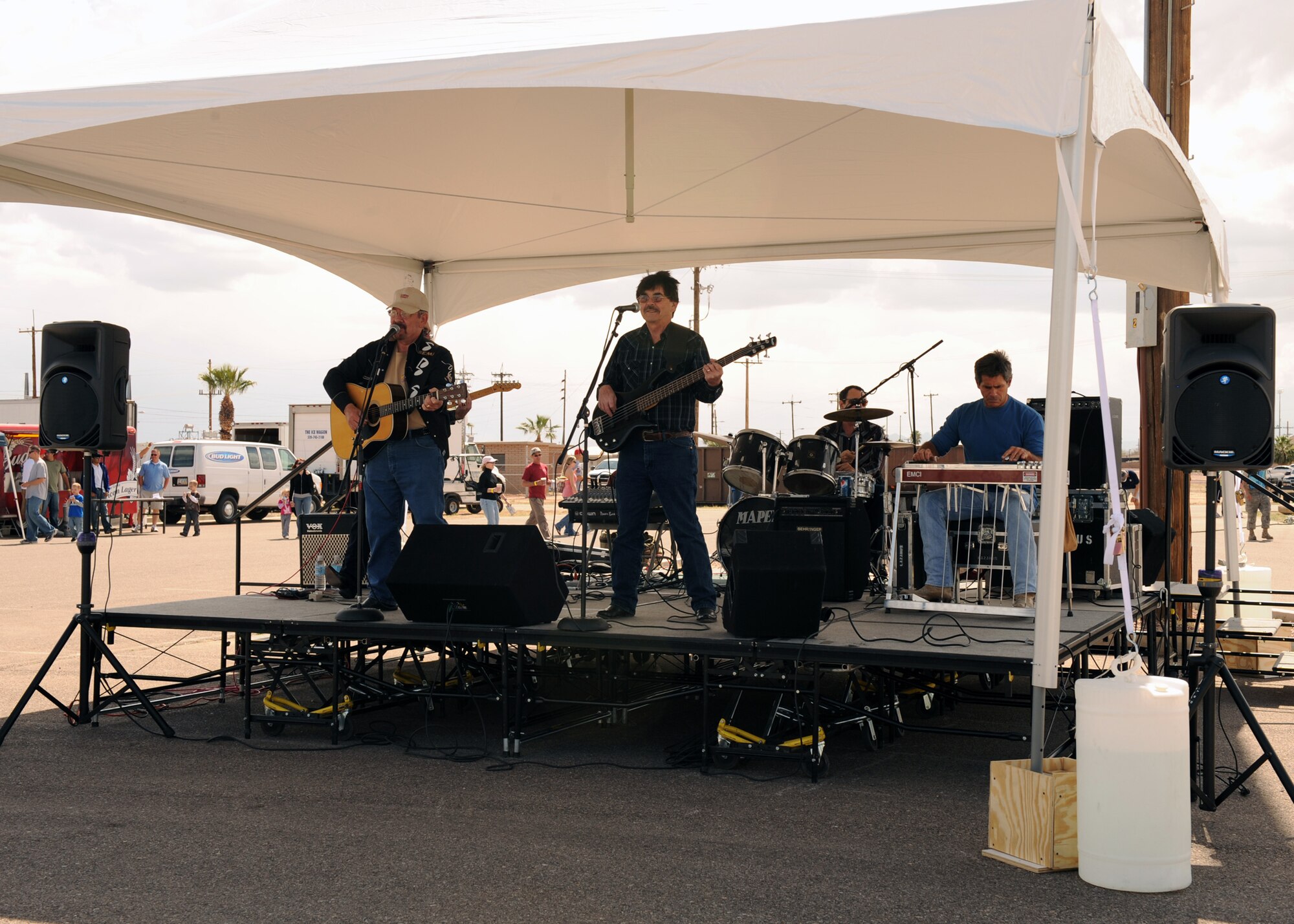 The Clearwater Band performs during the 16th annual D-M 50 picnic at Bama Park March 13. The D-M 50 hosts the picnic for D-M personnel and their families with free entertainment and food. (U.S. Air Force photo/Airman 1st Class Brittany Dowdle)
