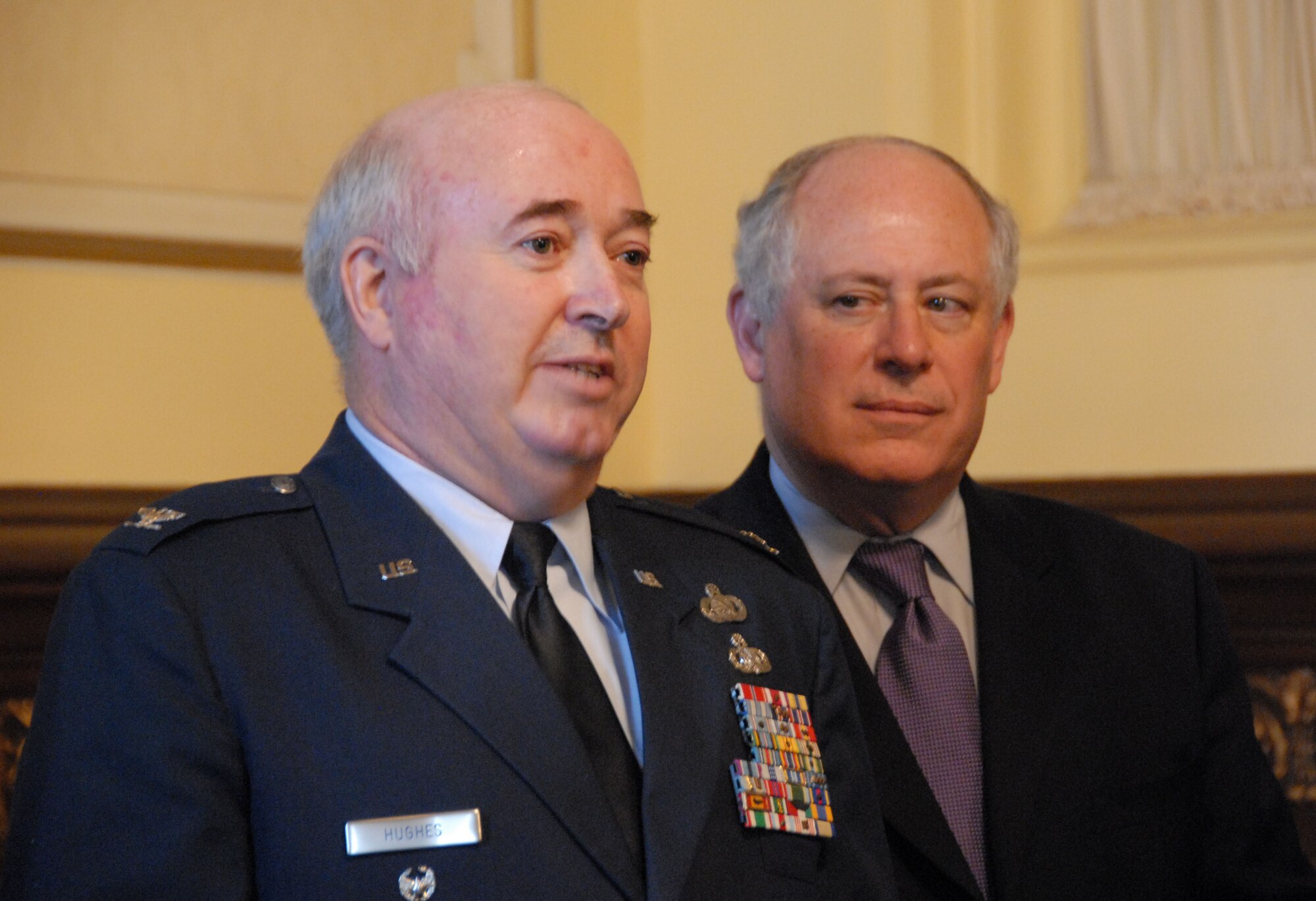 SCOTT AIR FORCE BASE, Ill. --Col. John P. Hughes, of O’Fallon, Ill. was named as the Assistant Adjutant General - Air March 10, by Illinois Gov. Pat Quinn. (U.S. Army photo/Sgt. April Hawes)