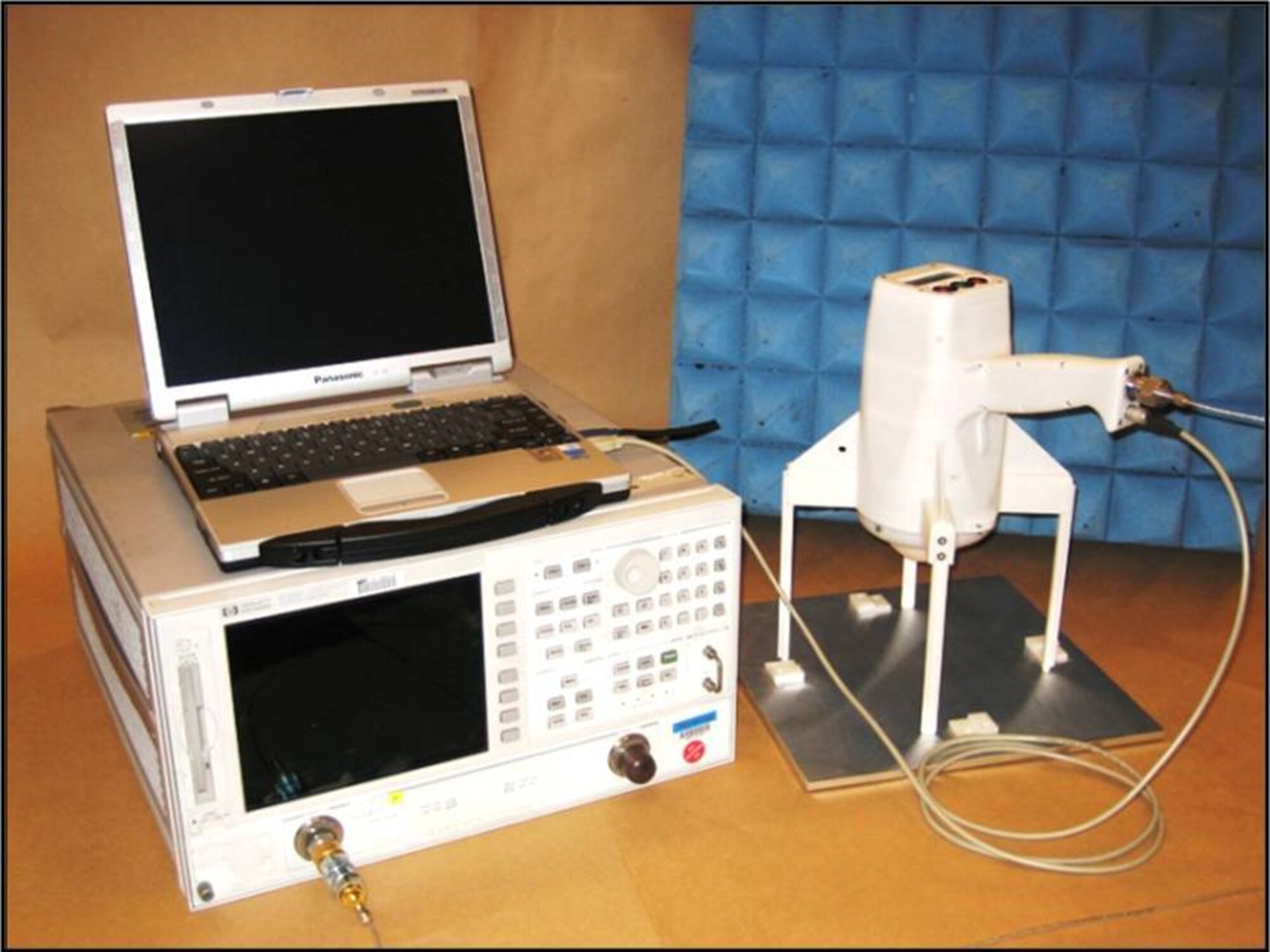 Air Force Research Laboratory Materials and Manufacturing Directorate teamed up with Northrop Grumman and Universal Technology Corporation in creating a "first of its kind" portable nondestructive evalution hand-held measurement and maintenance sensor system. The ultra senstive system will allow for characterization of material below an aircrafts topcoat.