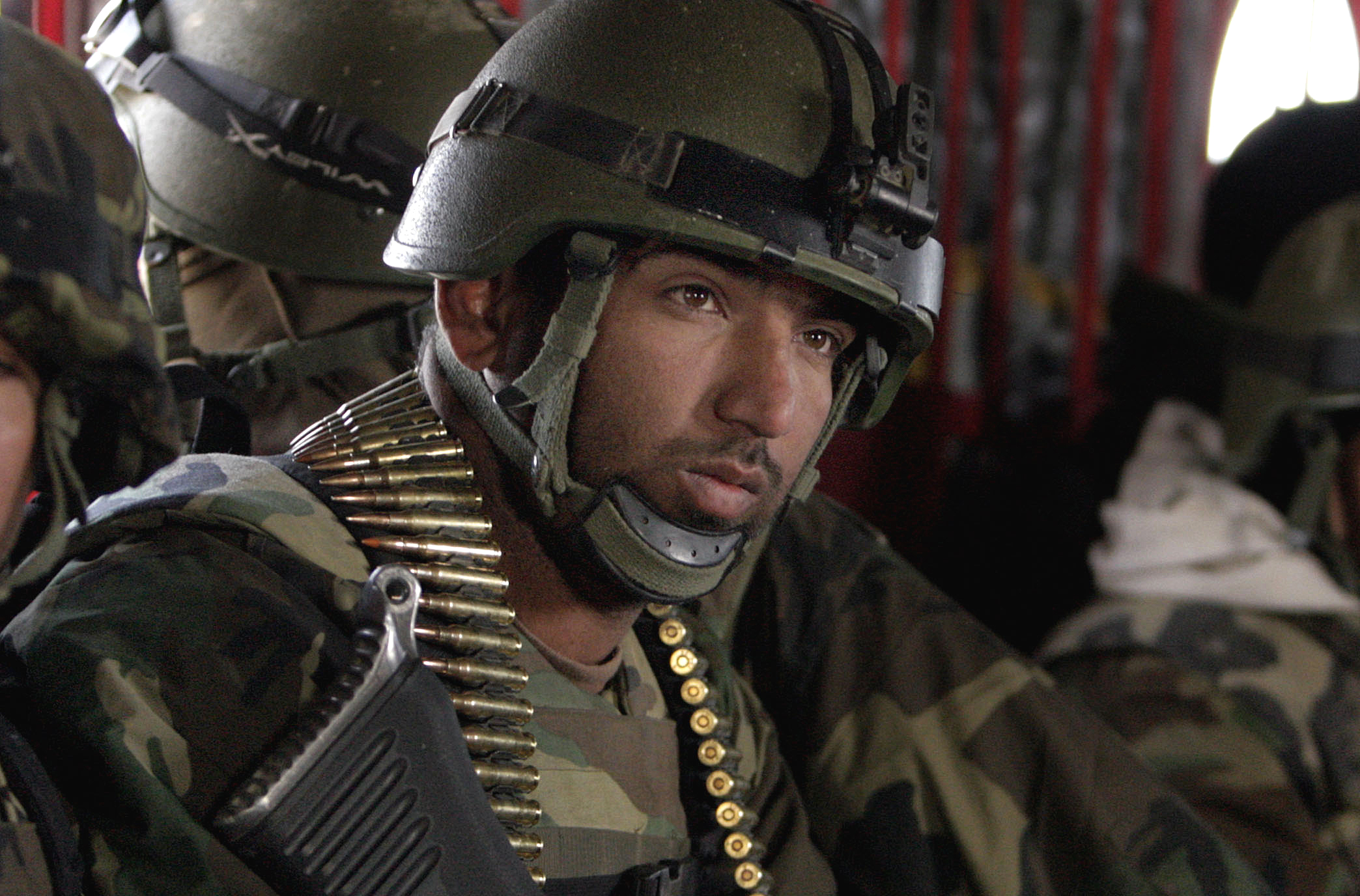 Afghan National Army Commandos return to their base after conducting an ...