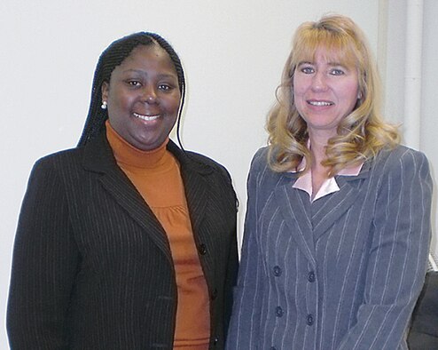 Denise Elbert, director of the Hill Air Force Base Federal Women’s Program, and Tracy Stauder, a group director within the 309th Software Maintenance Group, facilitated a seminar on “The Leader in All of Us” on March 12.