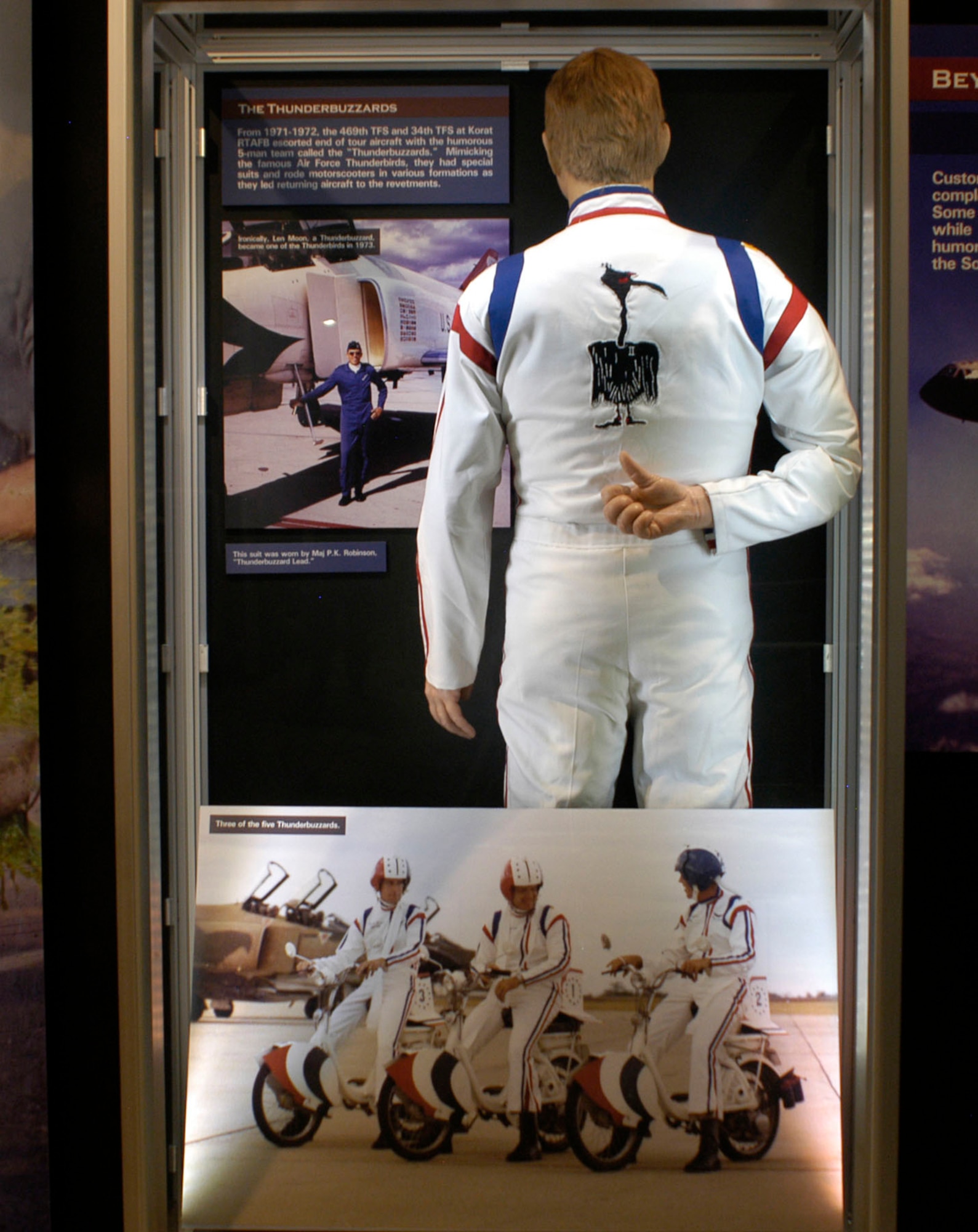 DAYTON, Ohio - A thunderbuzzards uniform in the Badge of Honor: 100 Missions Up North exhibit in the Southeast Asia War Gallery at the National Museum of the U.S. Air Force. (U.S. Air Force photo)