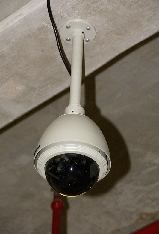 ANDERSEN AIR FORCE BASE, Guam -- Team Andersen's commissary recently installed a new security system in efforts to upgrade, improve loss prevention and deter potential shoplifters. The 21-camera system was recently installed in mid-February, and now provides 360-degree vision capabilities as well as zooming capabilities. (U.S. Air Force photo by Airman Carissa Wolff)                             