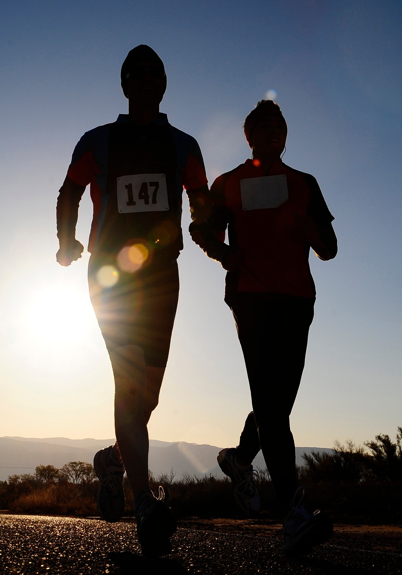 Team Holloman members join together with local participants during the Sports and Fitness Center Raptor Duathlon March 15. More than 80 participants took part in the event. (U.S. Air Force Photo/TSgt Chris Flahive)
