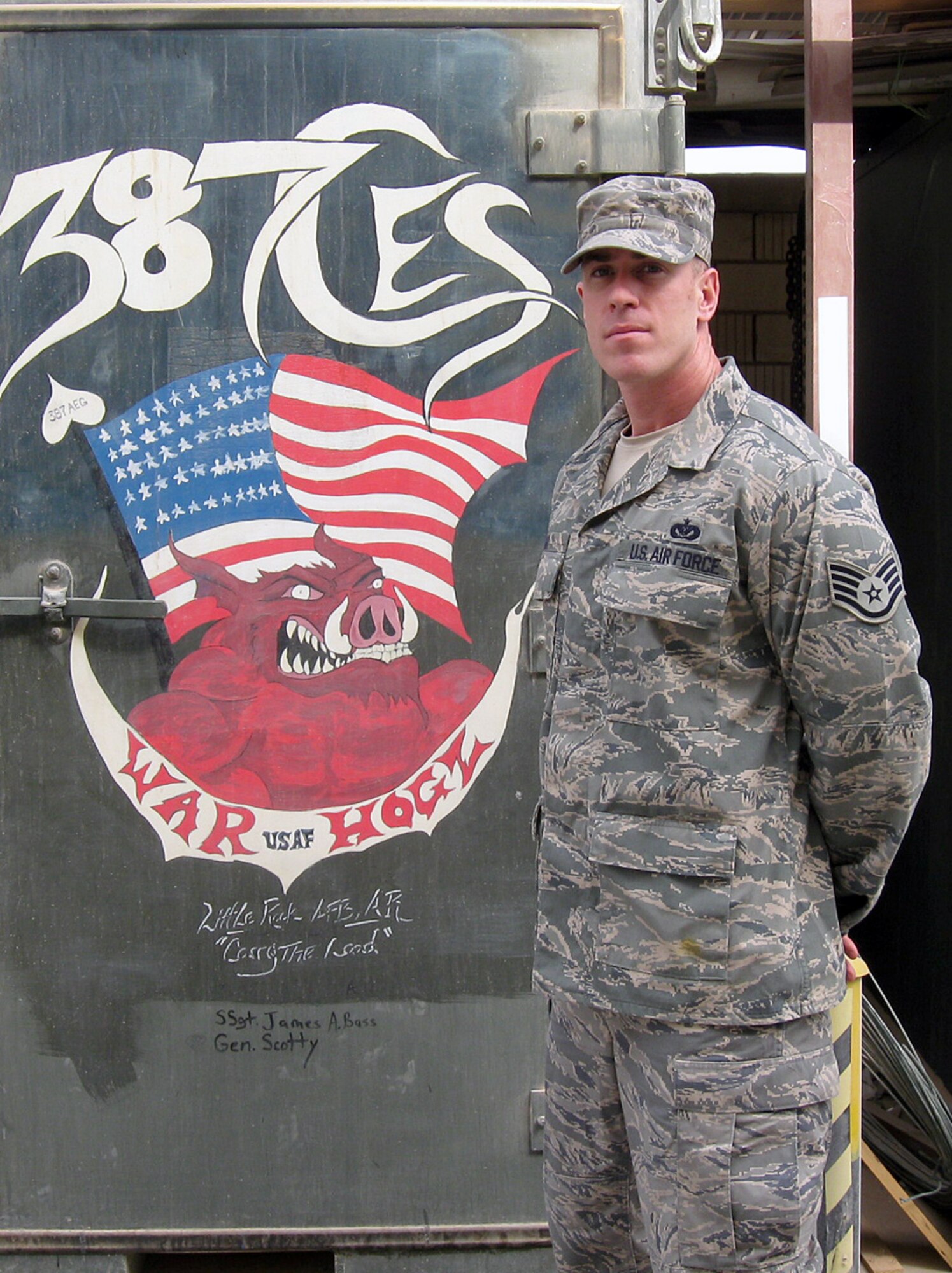 SOUTHWEST ASIA -- Staff Sgt. Timothy Shea, 387th Expeditionary Support Squadron utilities system craftsman, is originally from Somersworth, N.H. (U.S. Air Force courtesy photo)