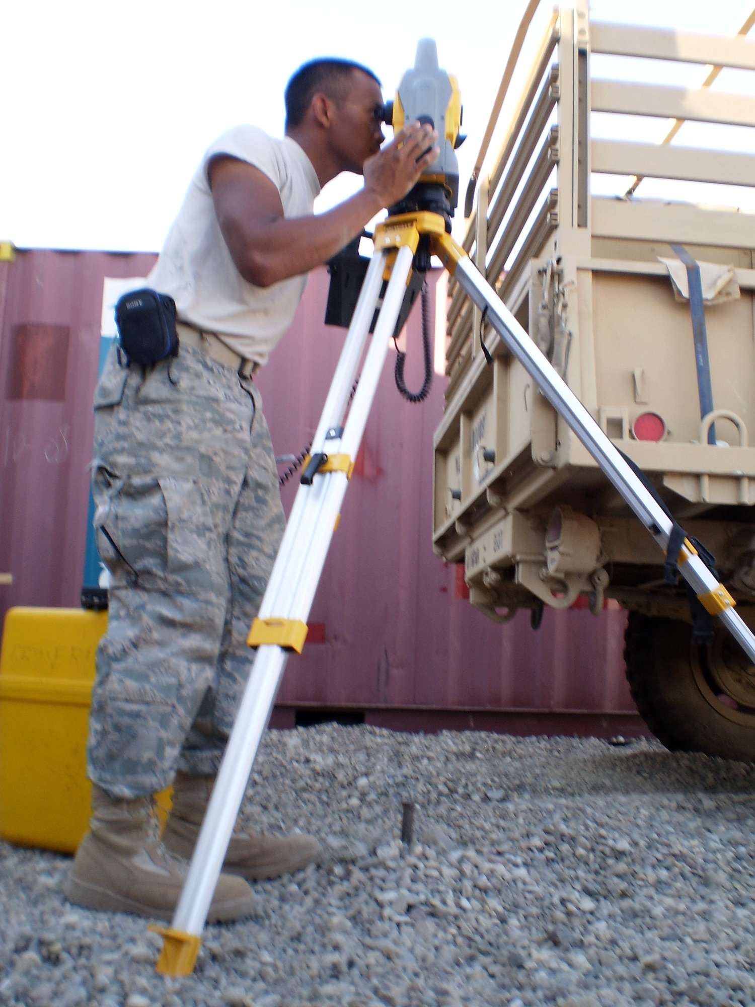 BAGHDAD, Iraq - Senior Airman Wilbur Raguini is currently deployed from Langley. He said the most useful items he packed were baby wipes and hand sanitizer.  (Courtesy photo) 