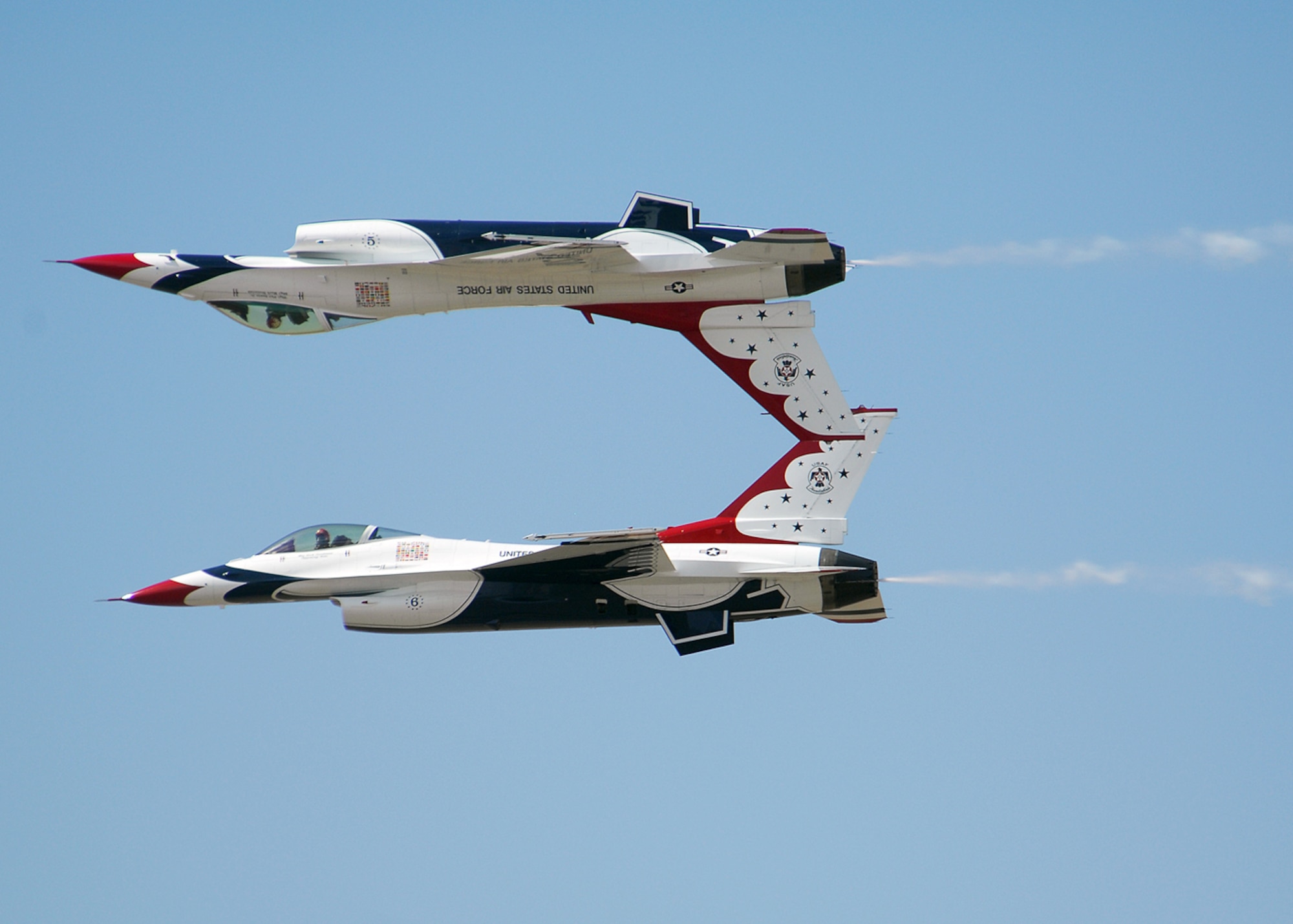 The Thunderbirds display their precision aerial maneuvers during the "Thunder in the Desert" Air Show and Open House here at Luke. (U.S. Air Force photo/Tech. Sgt Raheem Moore)