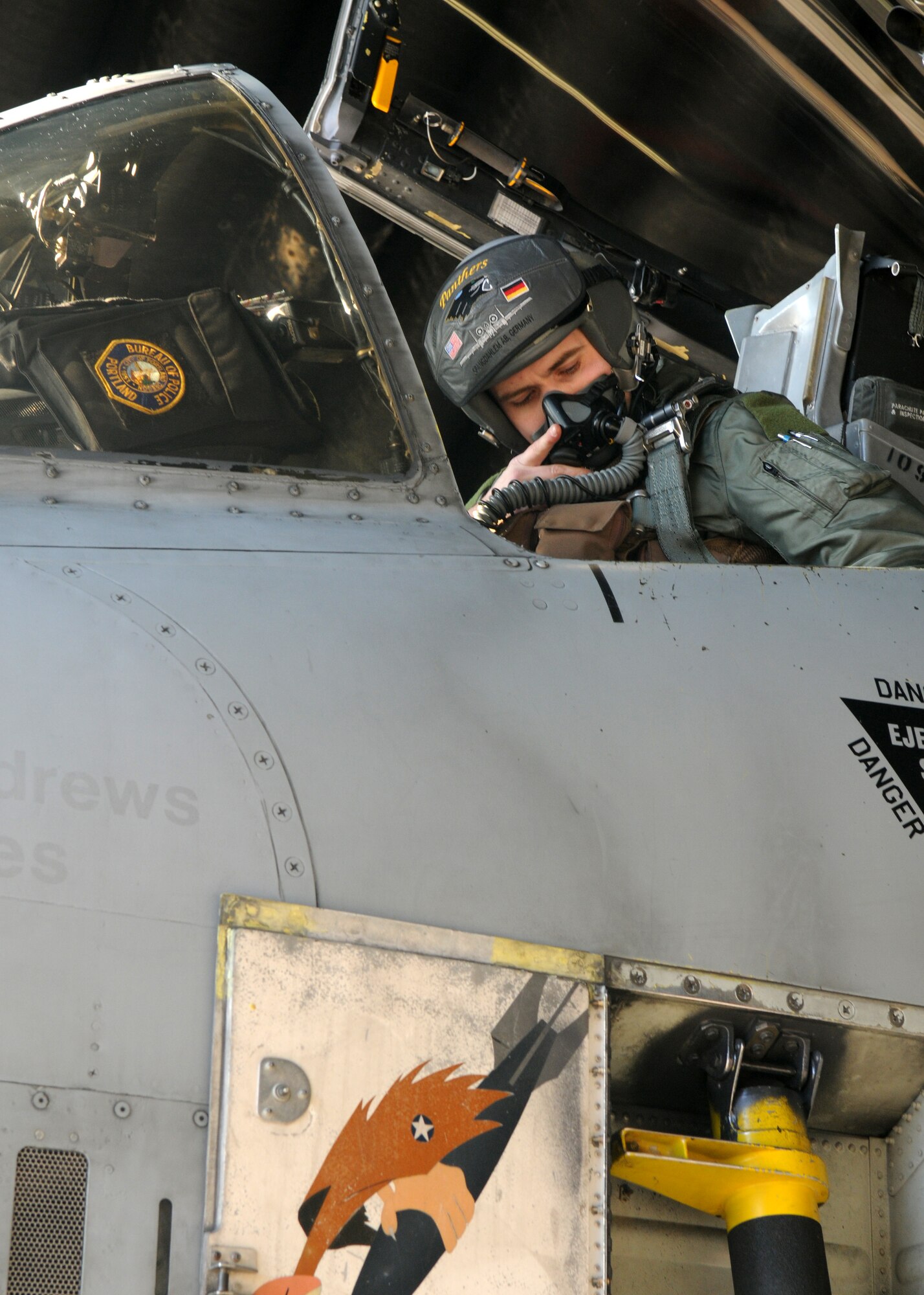 SPANGDAHLEM AIR BASE, Germany -- Capt. Travis Burton, 81st Fighter Squadron, prepares for flight March 20, 2009. Captain Burton earned the 2009 Colonel James Jabara Award for Airmanship. He distinguished himself through heroic actions while serving as A-10 flight lead at Bagram Air Base, Afghanistan. (U.S. Air Force photo by Airman 1st Class Staci Miller)