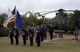 The Davis-Monthan Air Force Base (Ariz.) Honor Guard posts the colors at a memorial ceremony March 8, 2009. More than 300 people, including current and former Airmen, gathered at Heritage Park to honor and remember the people who died in the line of duty during a nighttime training mission March 12, 1989. Four aircrew members from the Air Force Reserve's 71st Special Operations Squadron, forerunner of the 943rd Rescue Group, at Davis-Monthan AFB and 11 Soldiers from the 5th Special Forces Group from Fort Bragg, N.C., died in the crash of a CH-3E Jolly Green Giant helicopter, call sign Pony 1-2, in a desolate desert region 20 miles northwest of Tucson. (U.S. Air Force photo/Master Sgt. Bryan Ripple)