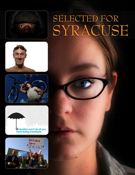 MOODY AIR FORCE BASE, Ga. -- Senior Airman Brittany Barker, 23rd Wing public affairs photographer, was one of four Air Force photographers selected to attend the advanced military photojournalism program held at Syracuse University located in Syracuse, N.Y. Airman Barker will graduate from the one-year course in 2010. (U.S. Air Force photo illustration by Tech. Sgt. Jeffrey Allen)