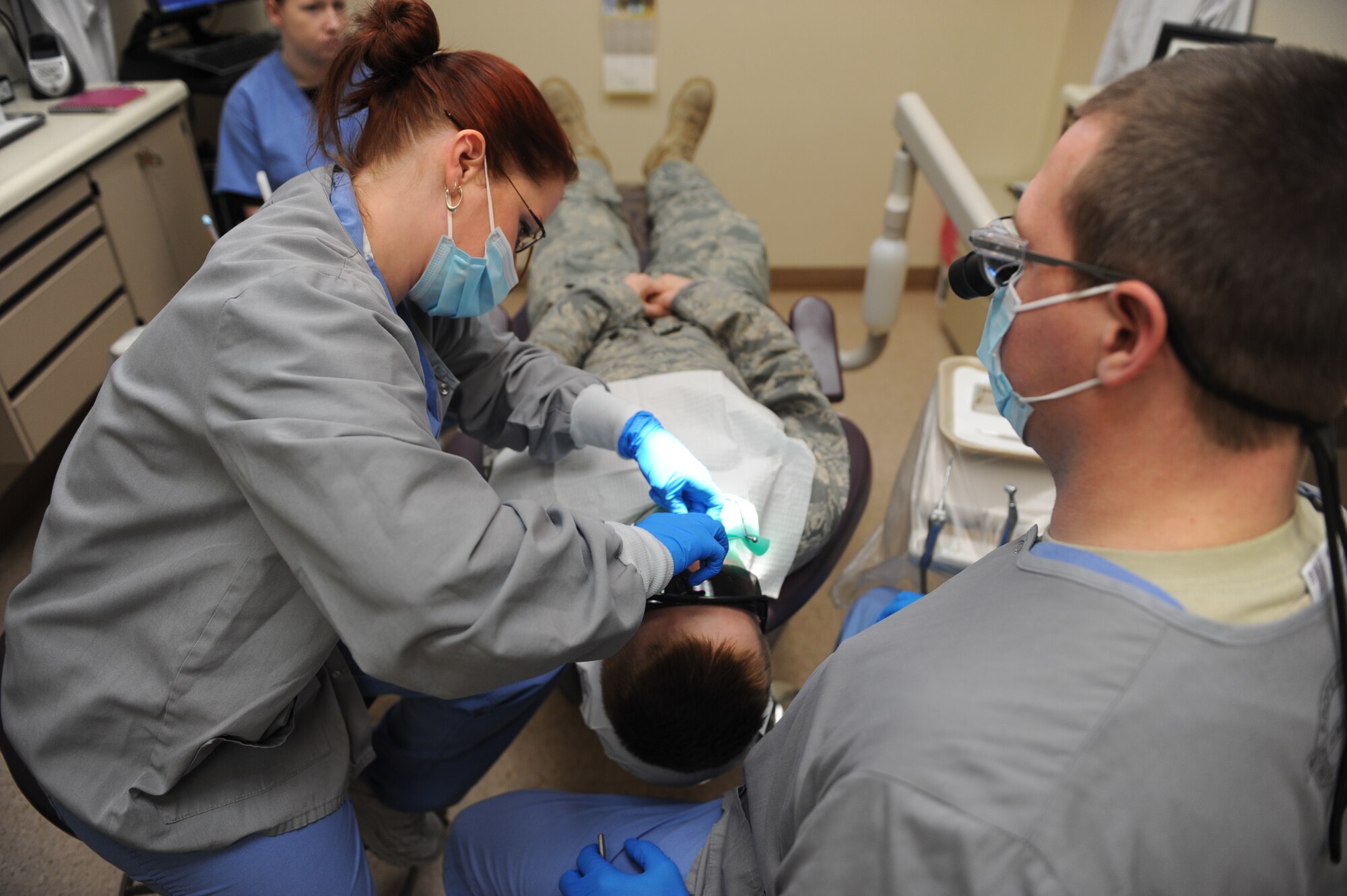 MOUNTAIN HOME AIR FORCE BASE, Idaho -- Sandra Stewart serves as a 366th Dental Squadron dental assistant. (U.S. Air Force photo/ Senior Airman Ryan Crane)