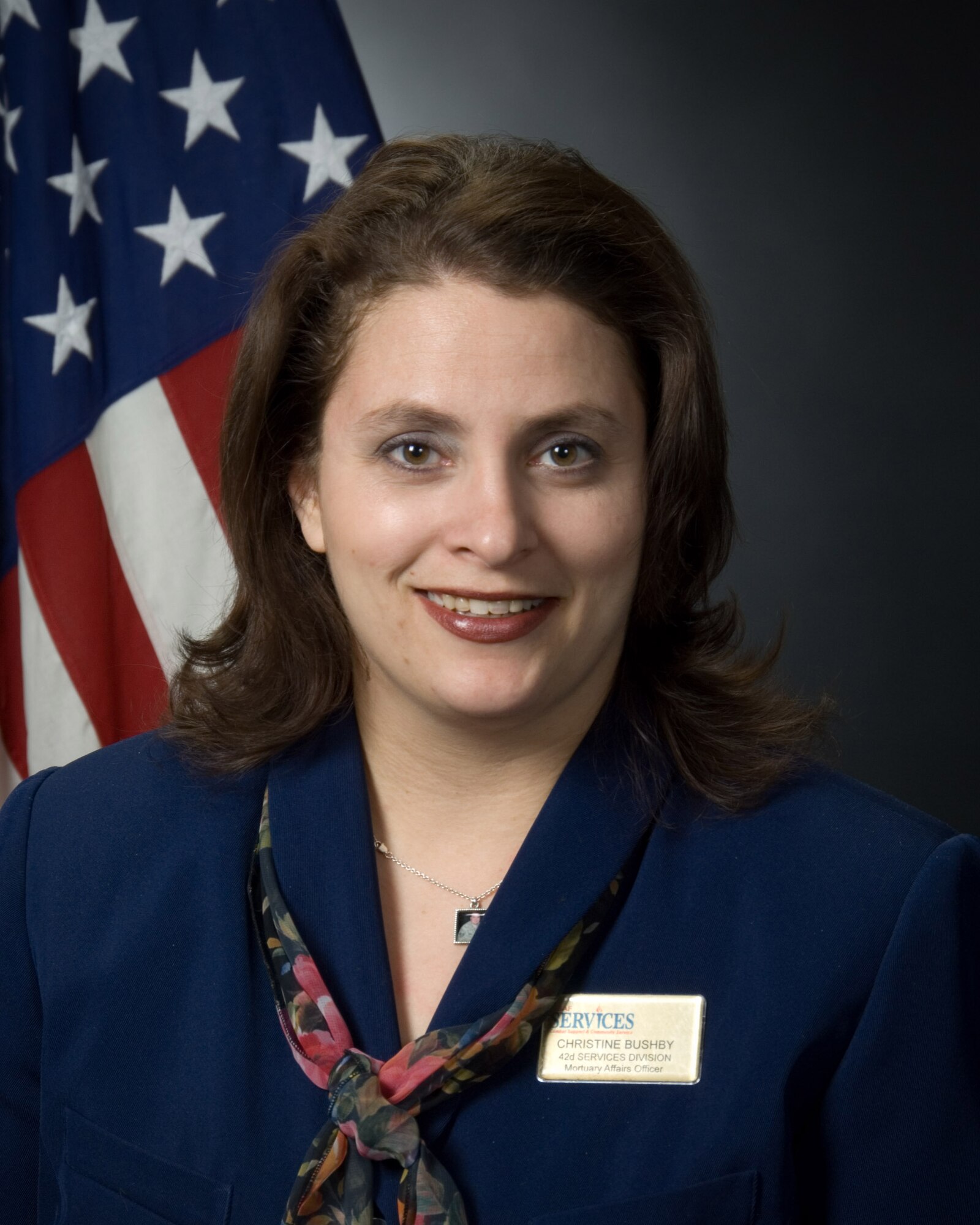 Christine E. Bushby, 42nd Air Base Wing, is the Air University Category II Civilian of the Year for 2008. (Air Force photo)