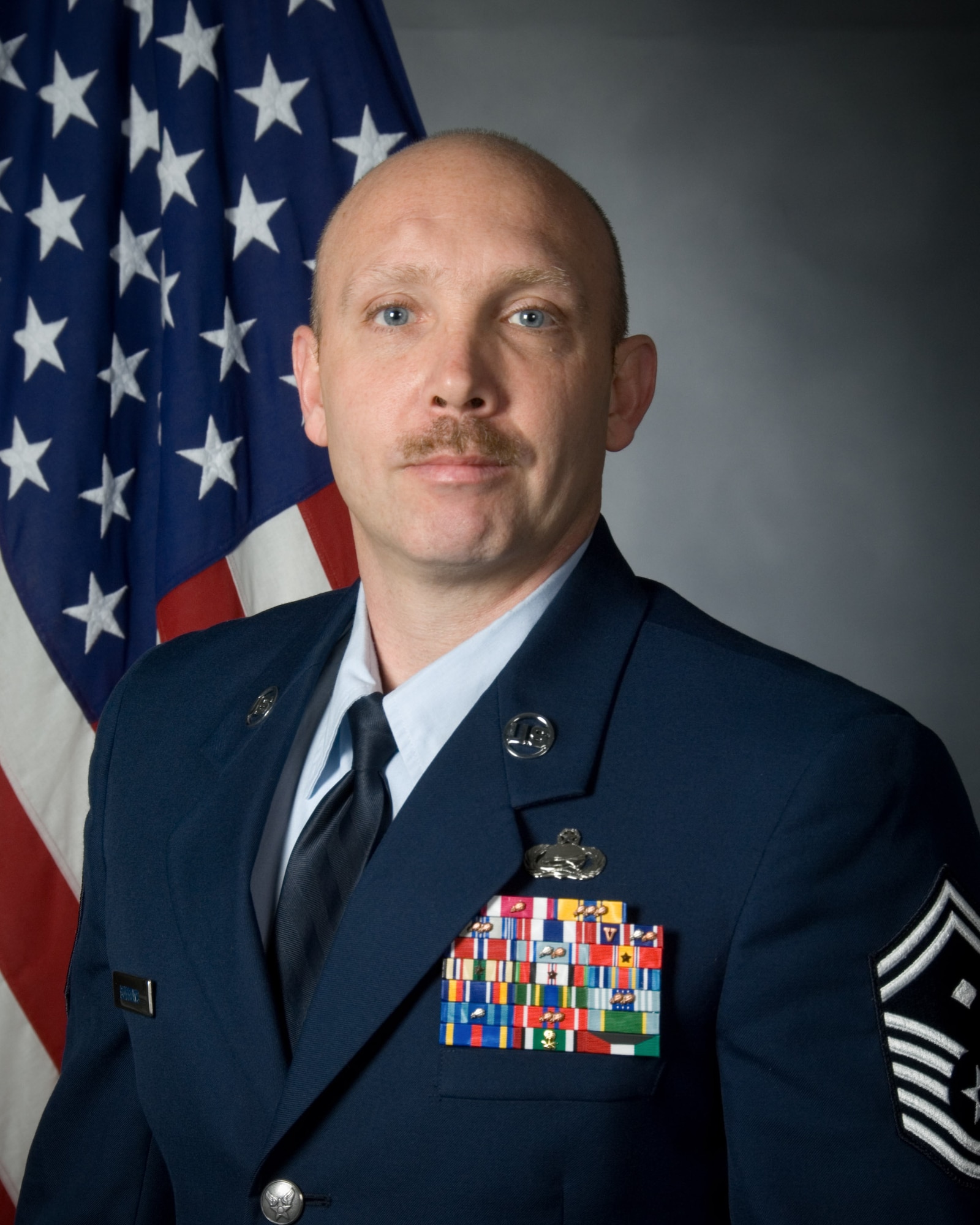 Senior Master Sgt. Todd A. Burrows, Headquarters Air University, is the Air University First Sergeant of the Year for 2008. (Air Force photo)